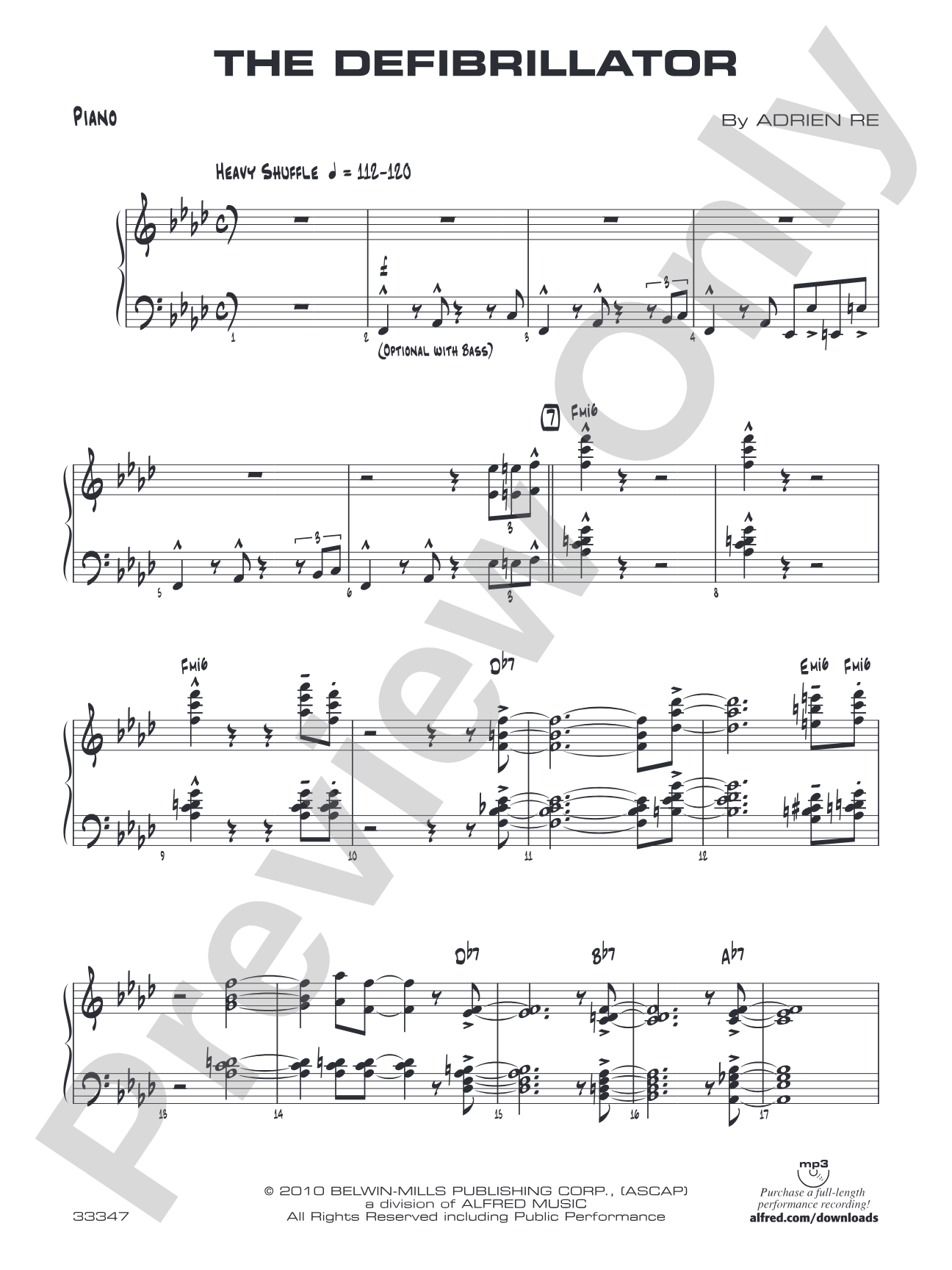 The Defibrillator: Piano Accompaniment