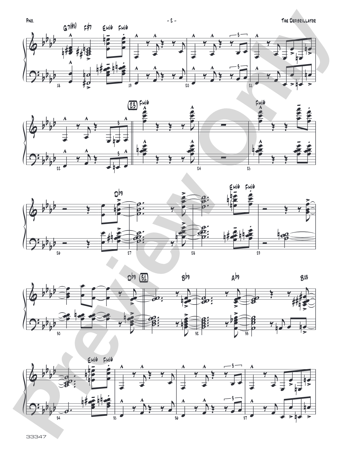 The Defibrillator: Piano Accompaniment