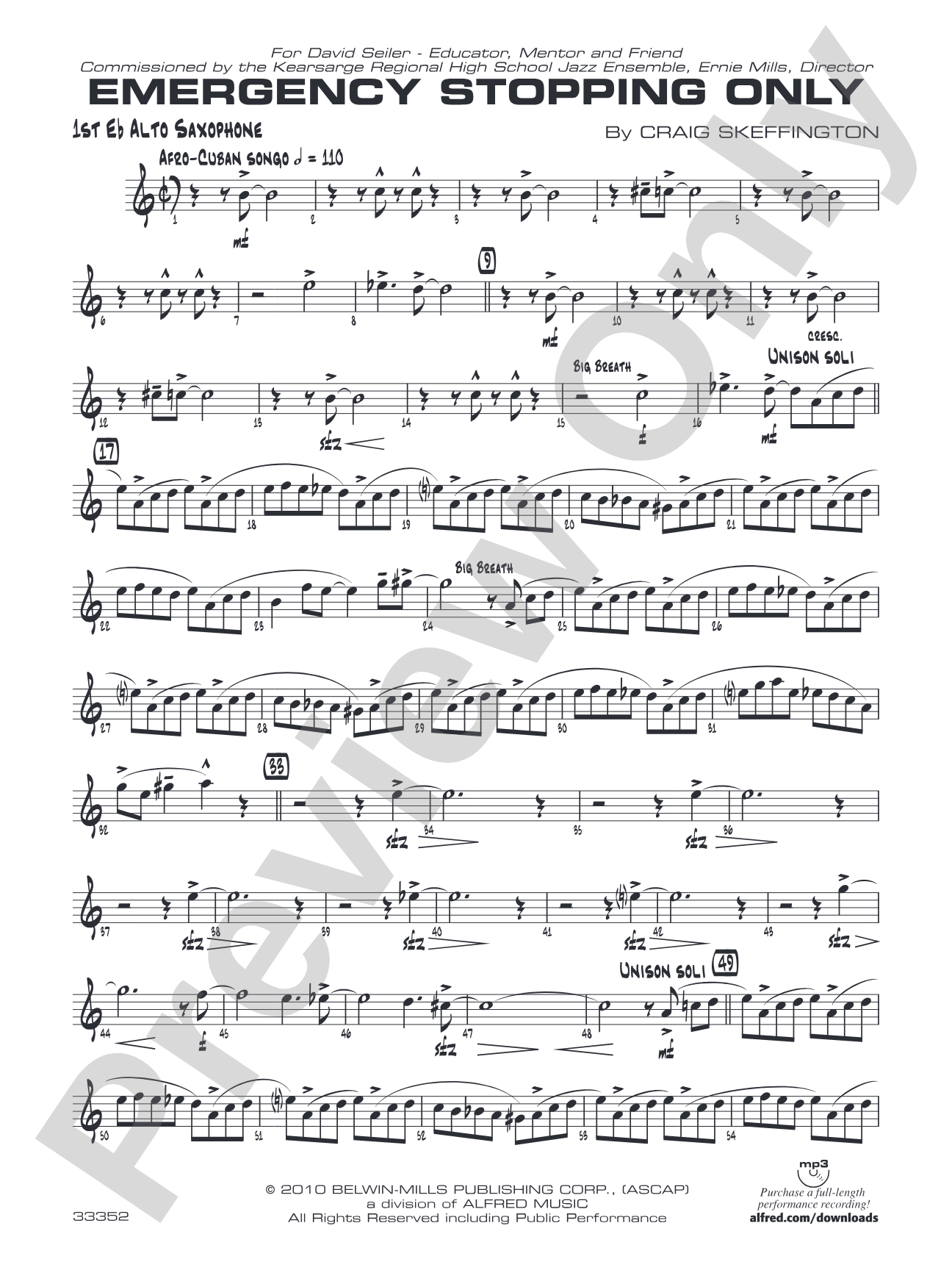 Emergency Stopping Only: E-flat Alto Saxophone