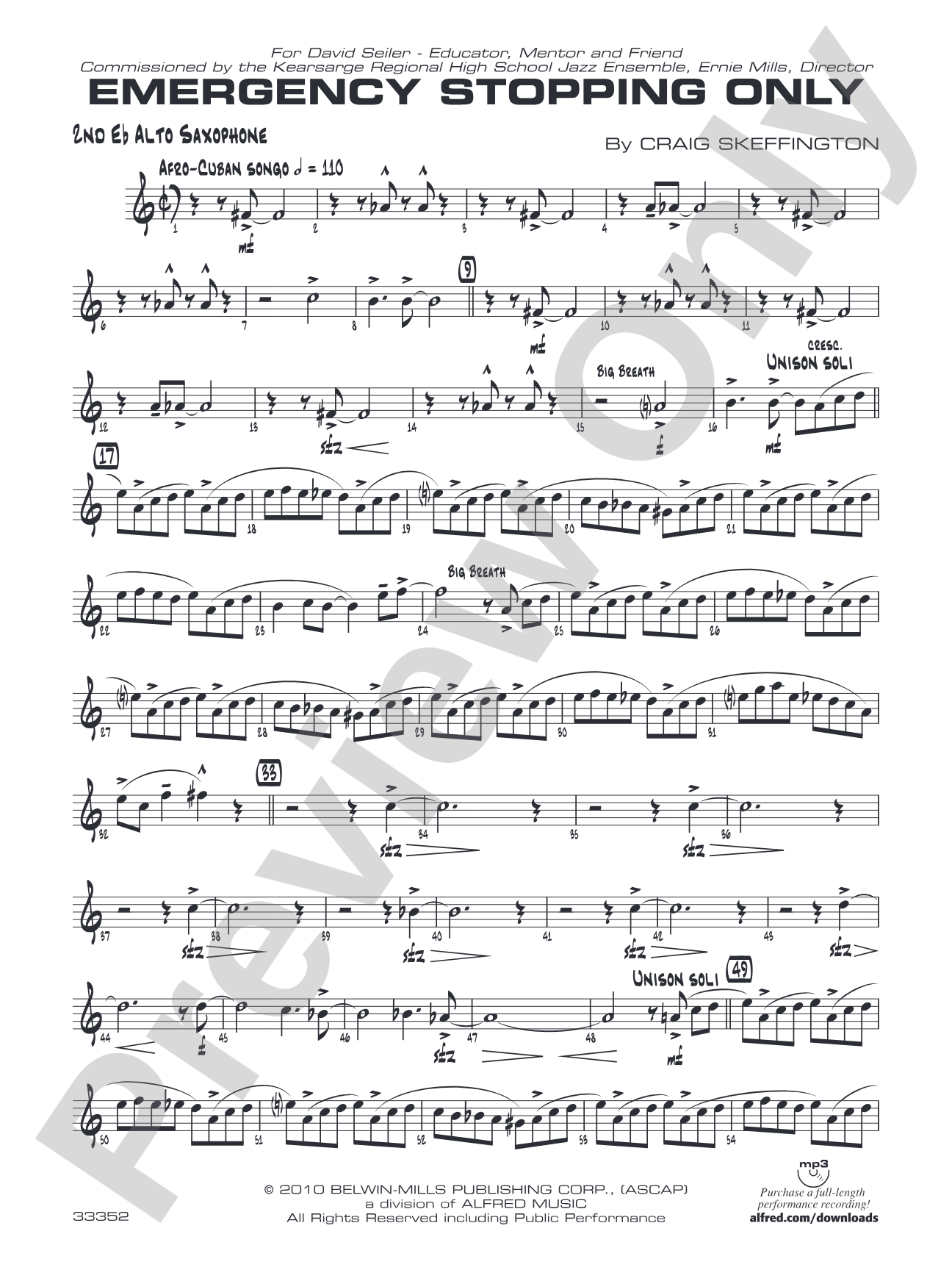 Emergency Stopping Only: 2nd E-flat Alto Saxophone