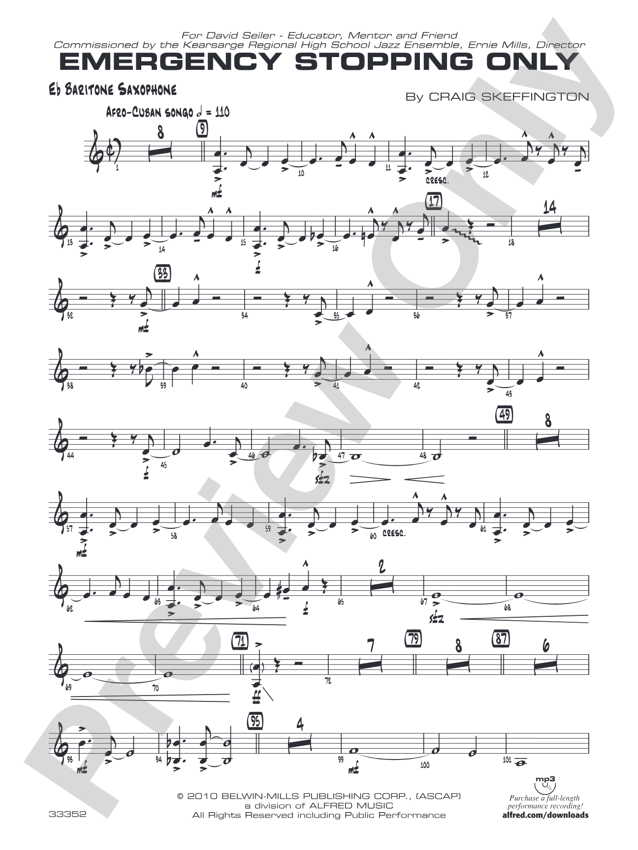 Emergency Stopping Only: E-flat Baritone Saxophone