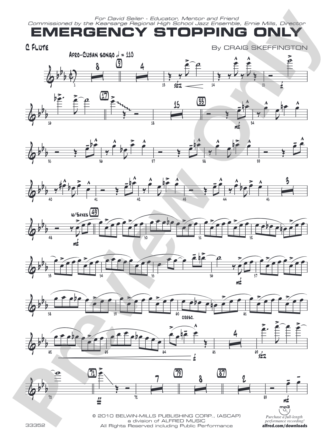 Emergency Stopping Only: Flute