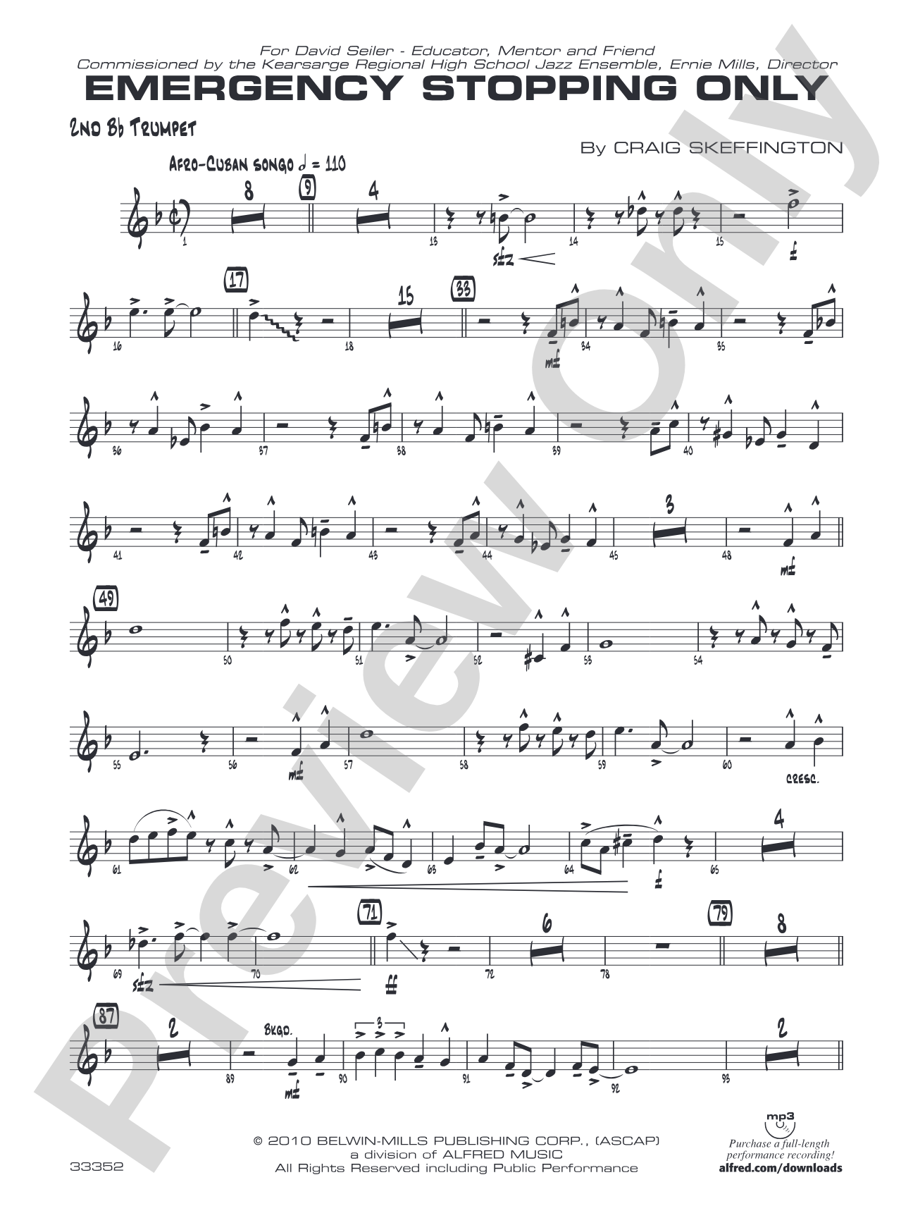 Emergency Stopping Only: 2nd B-flat Trumpet