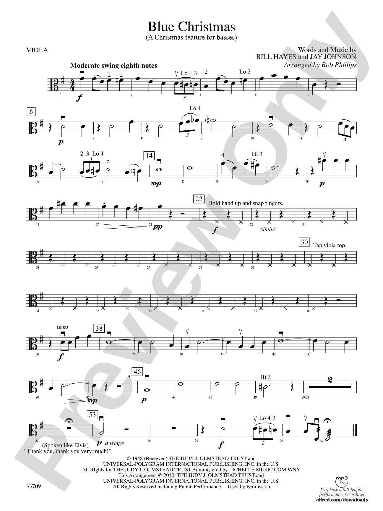 Blue Christmas: Viola