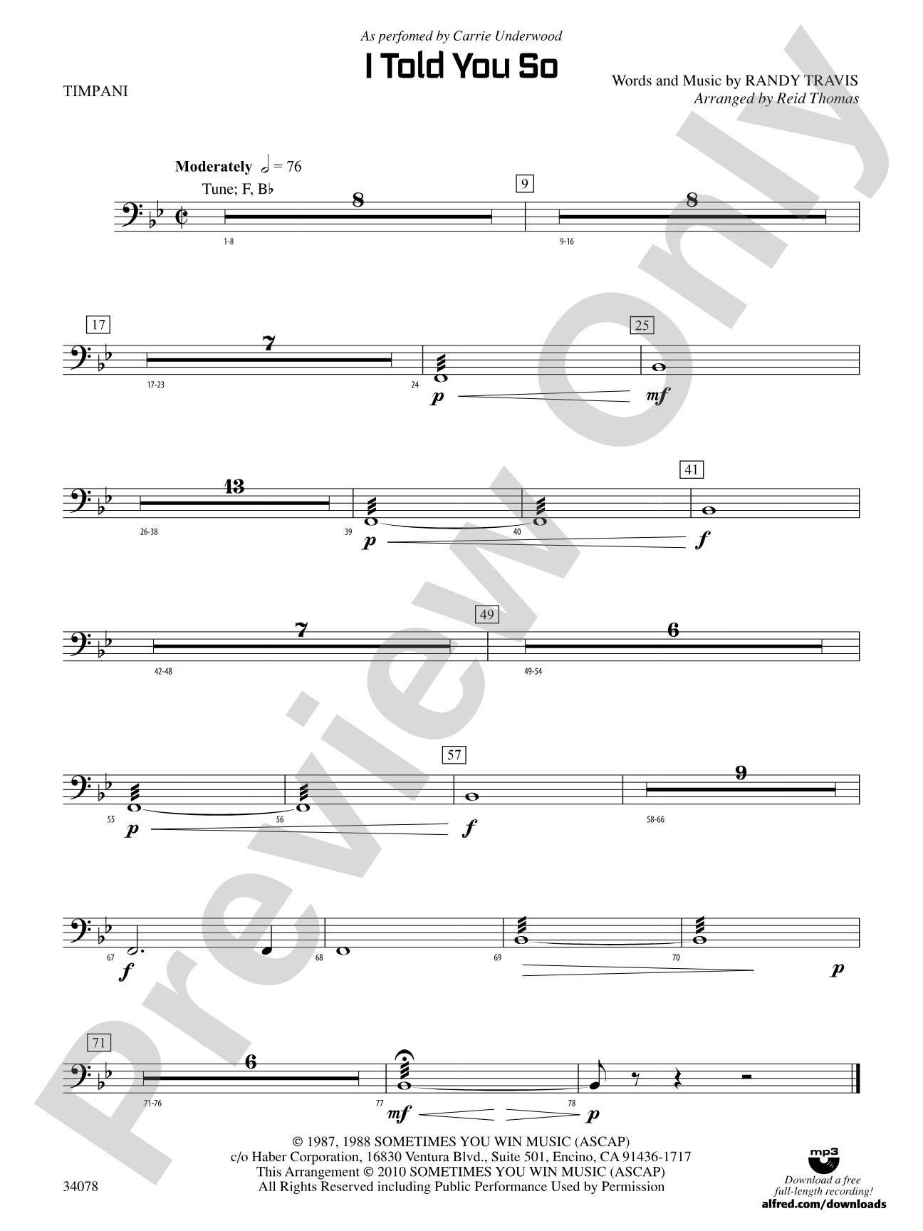 I Told You So: Timpani