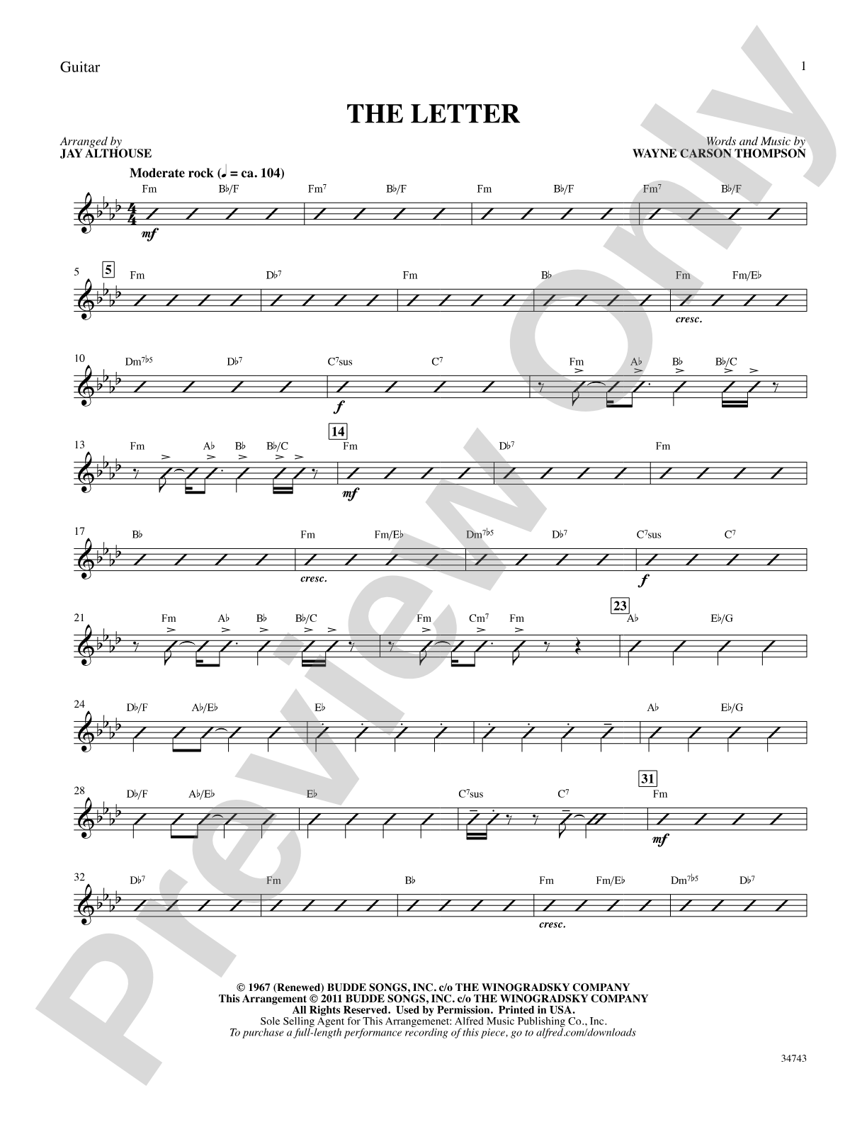The Letter: Guitar