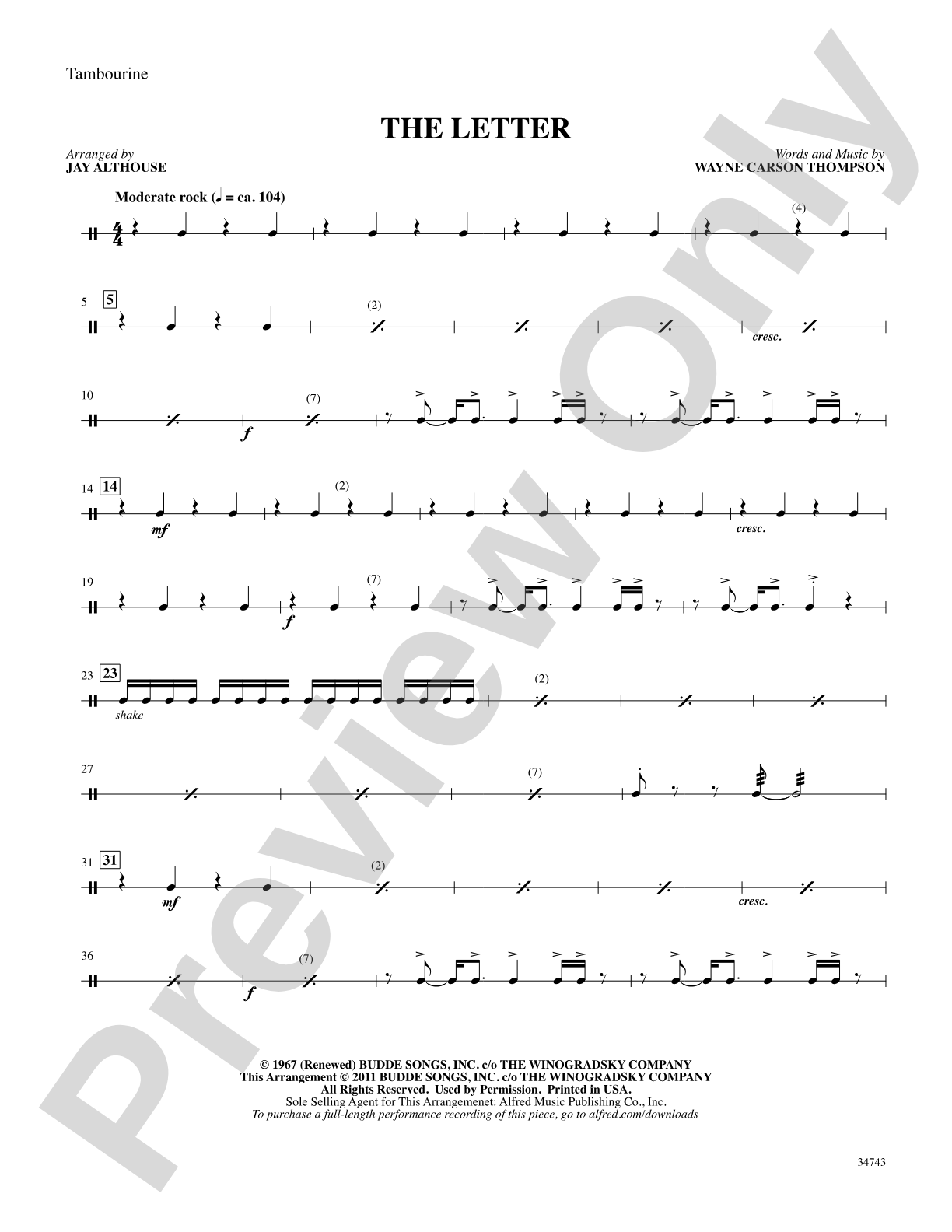 The Letter: 1st Percussion