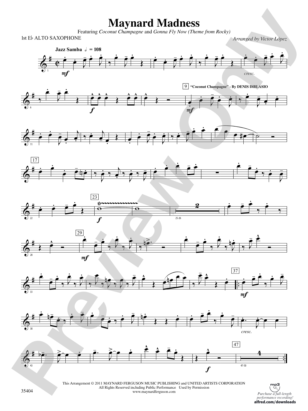 Maynard Madness: E-flat Alto Saxophone