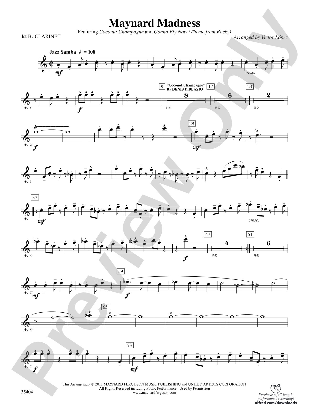 Maynard Madness: 1st B-flat Clarinet
