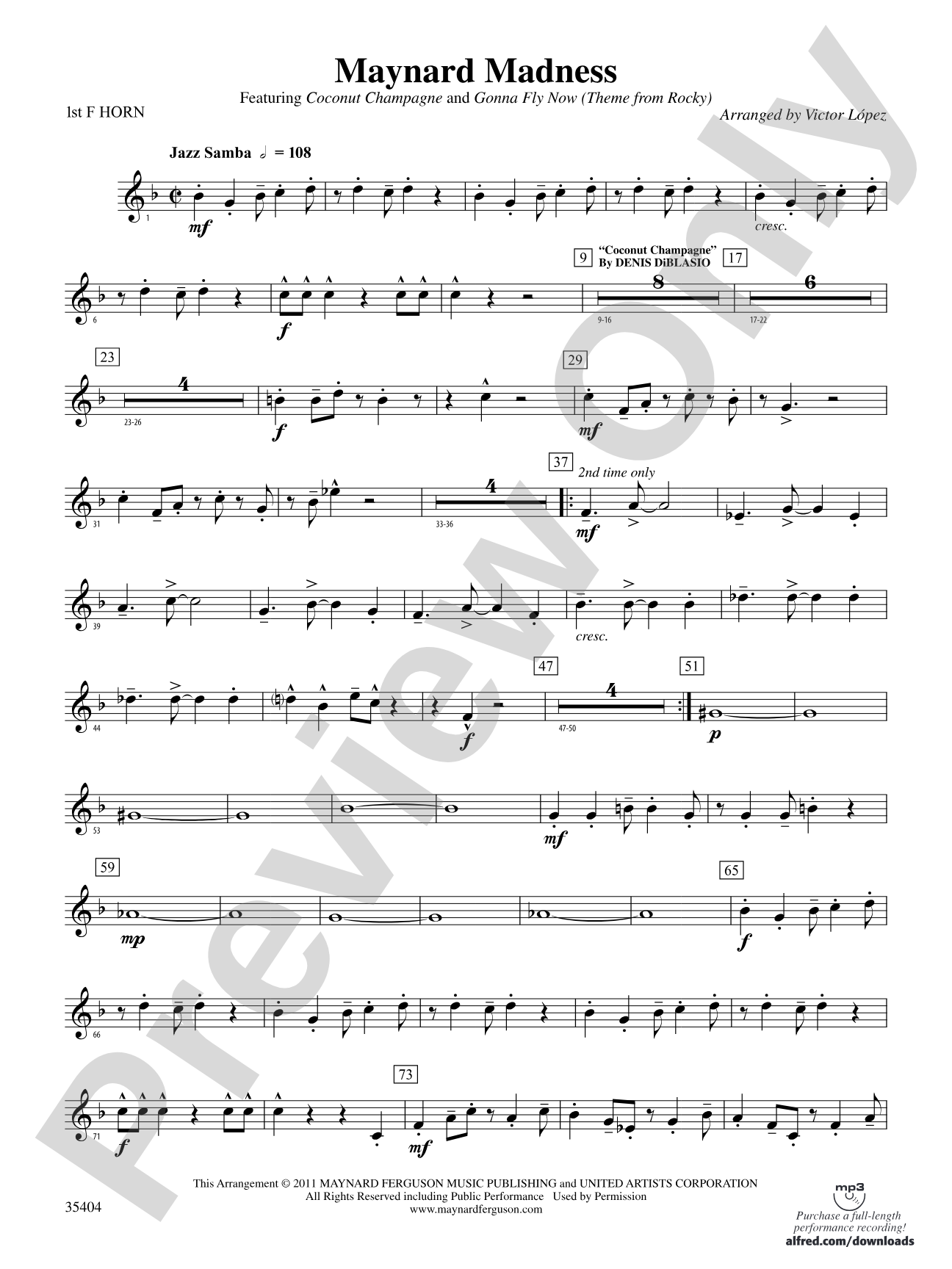 Maynard Madness: 1st F Horn