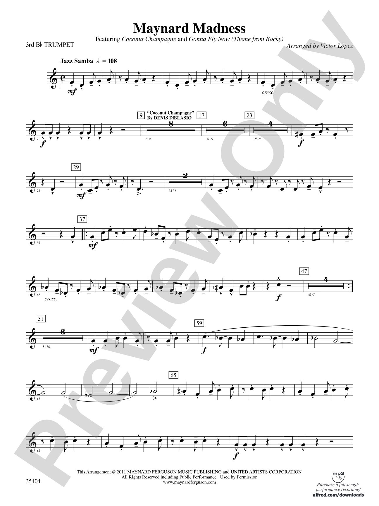 Maynard Madness: 3rd B-flat Trumpet