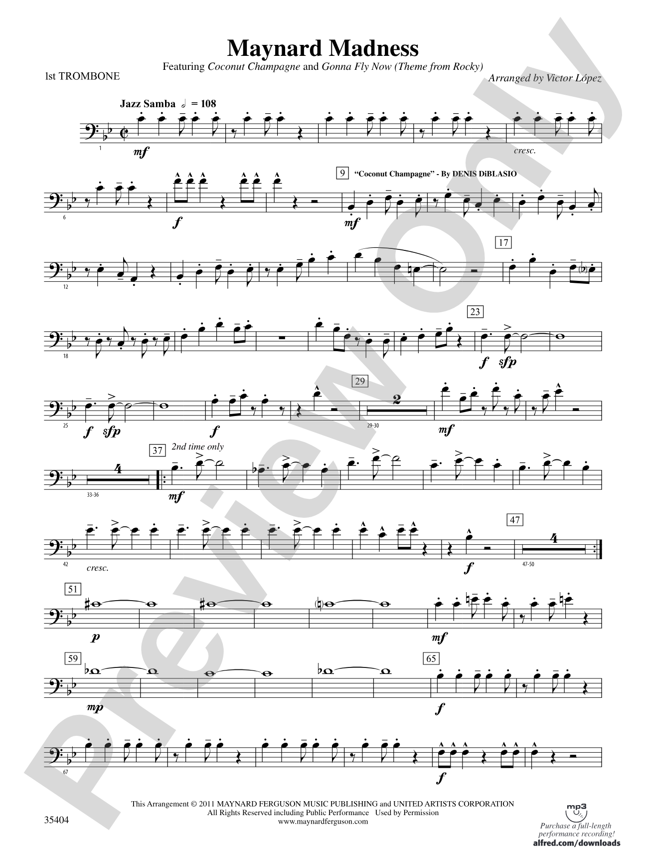 Maynard Madness: 1st Trombone