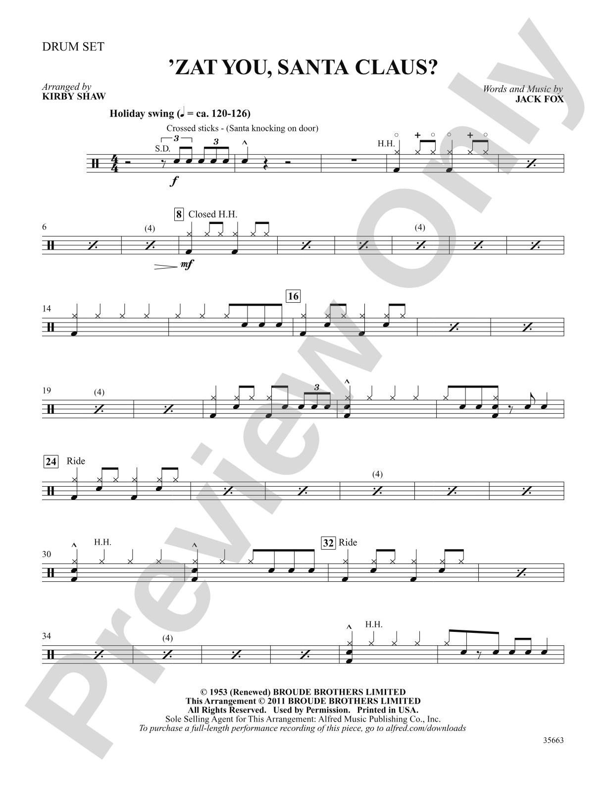 'Zat You, Santa Claus?: Drums
