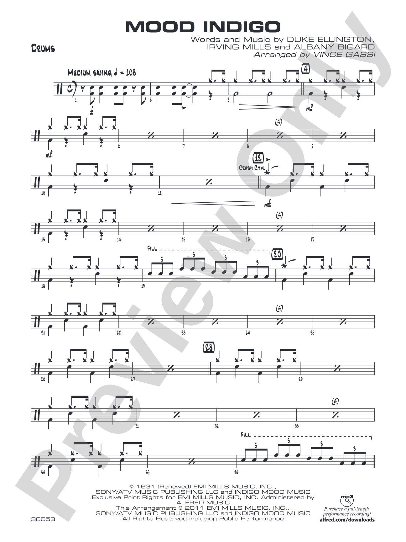 Mood Indigo: Drums