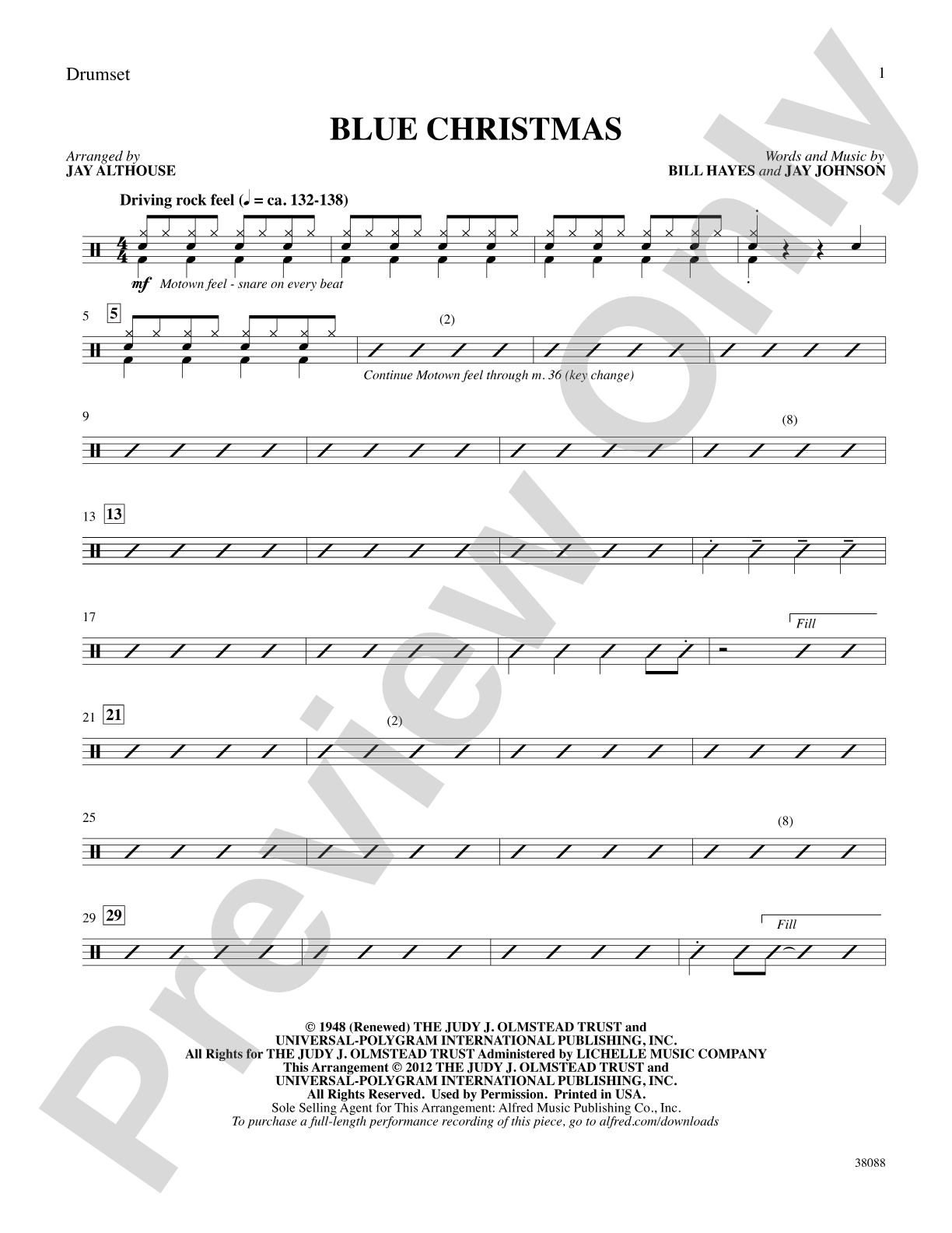 Blue Christmas: Drums