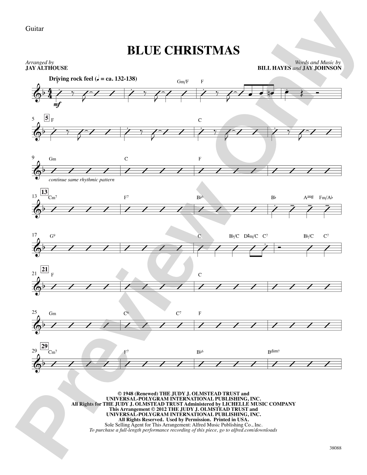 Blue Christmas: Guitar