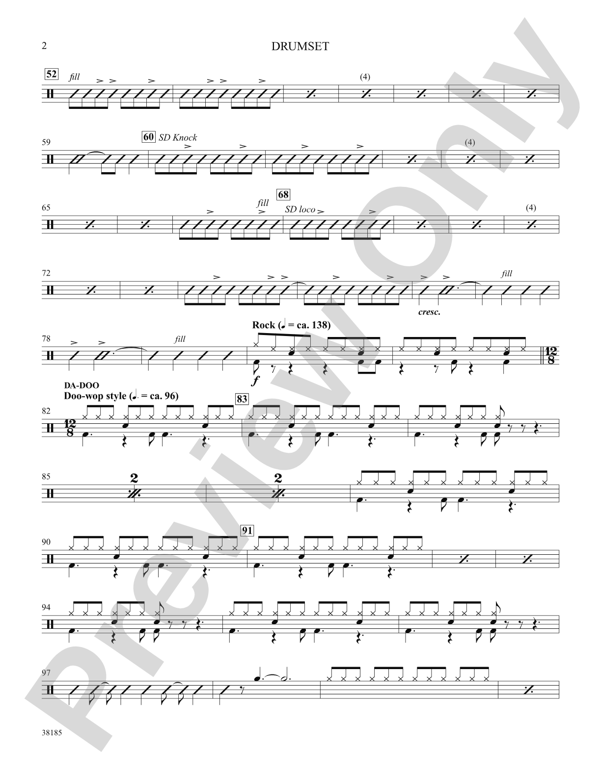Little Shop of Horrors: A Choral Medley: Drums