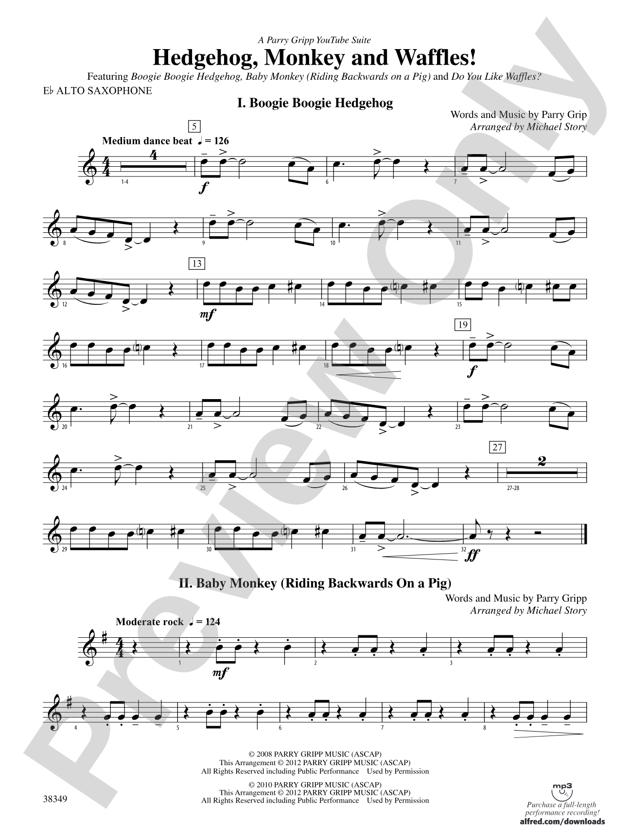 Hedgehog, Monkey and Waffles!: E-flat Alto Saxophone