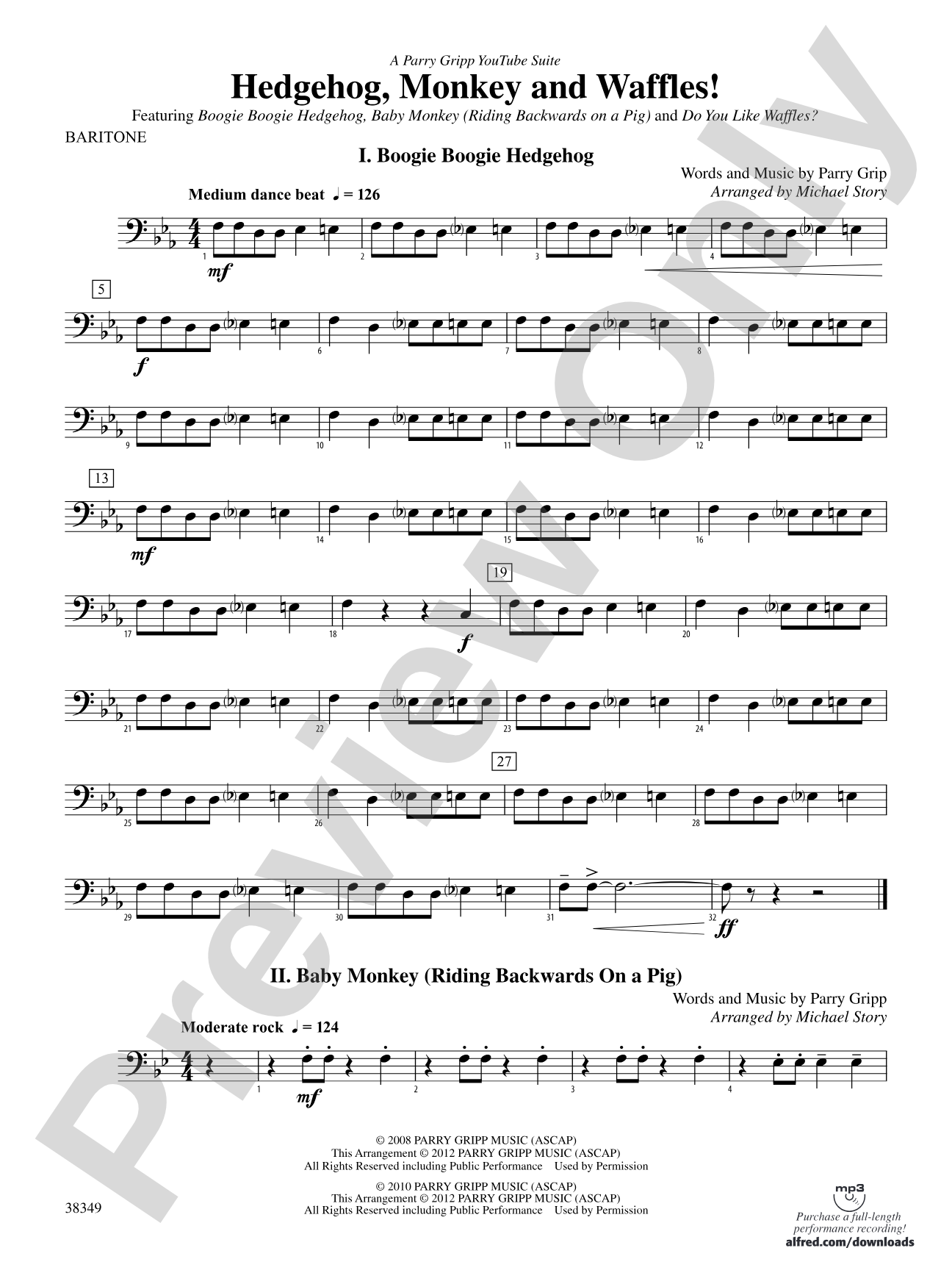 Hedgehog, Monkey and Waffles!: Baritone B.C.