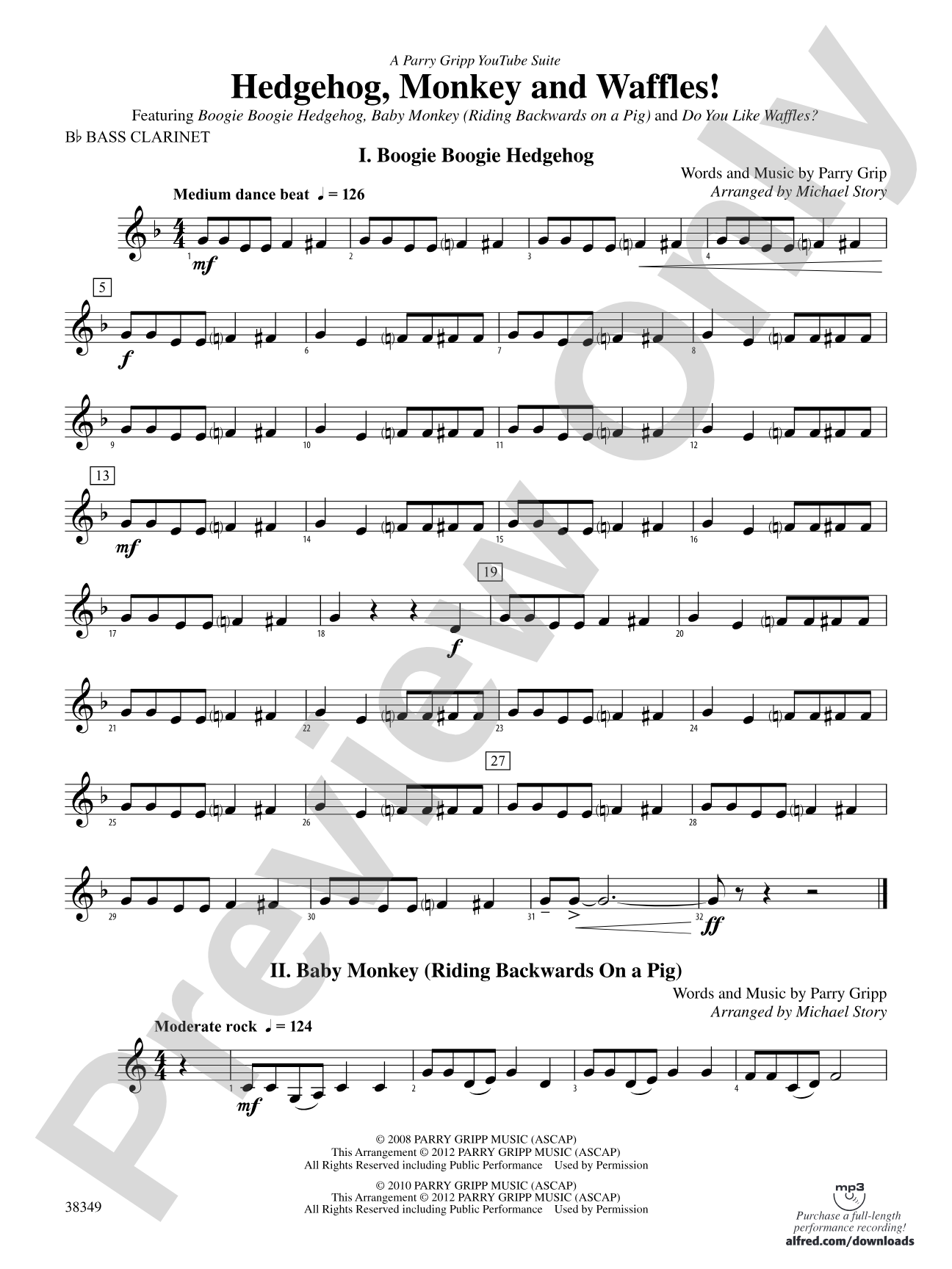 Hedgehog, Monkey and Waffles!: B-flat Bass Clarinet