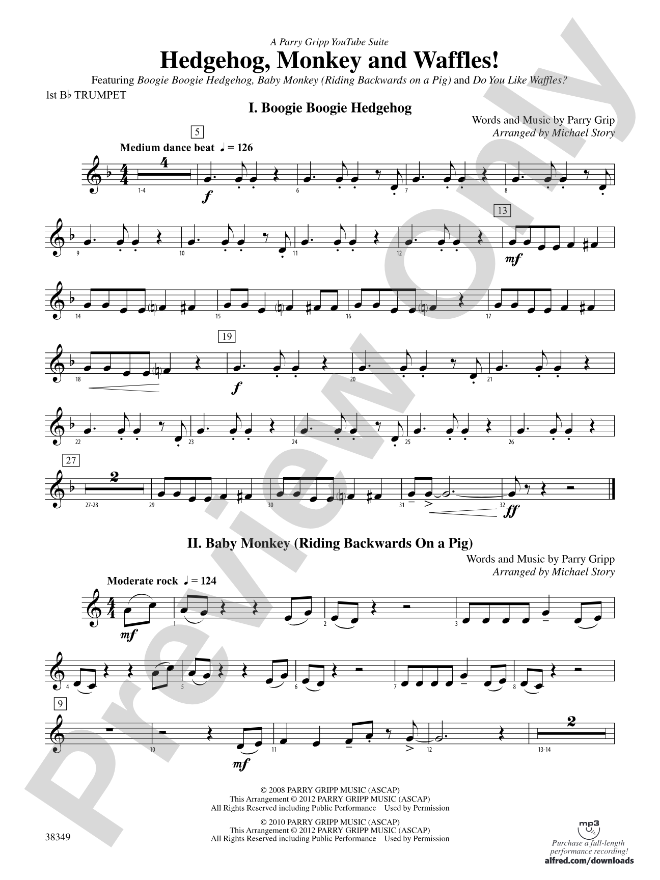 Hedgehog, Monkey and Waffles!: 1st B-flat Trumpet