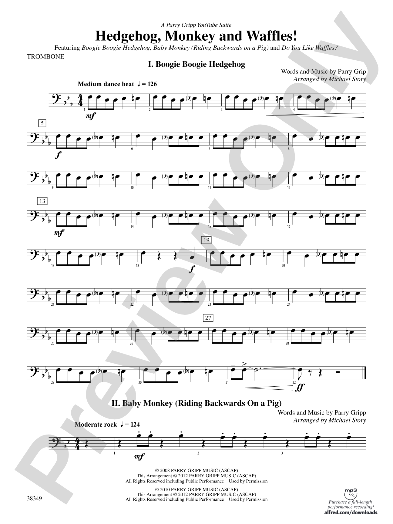 Hedgehog, Monkey and Waffles!: 1st Trombone