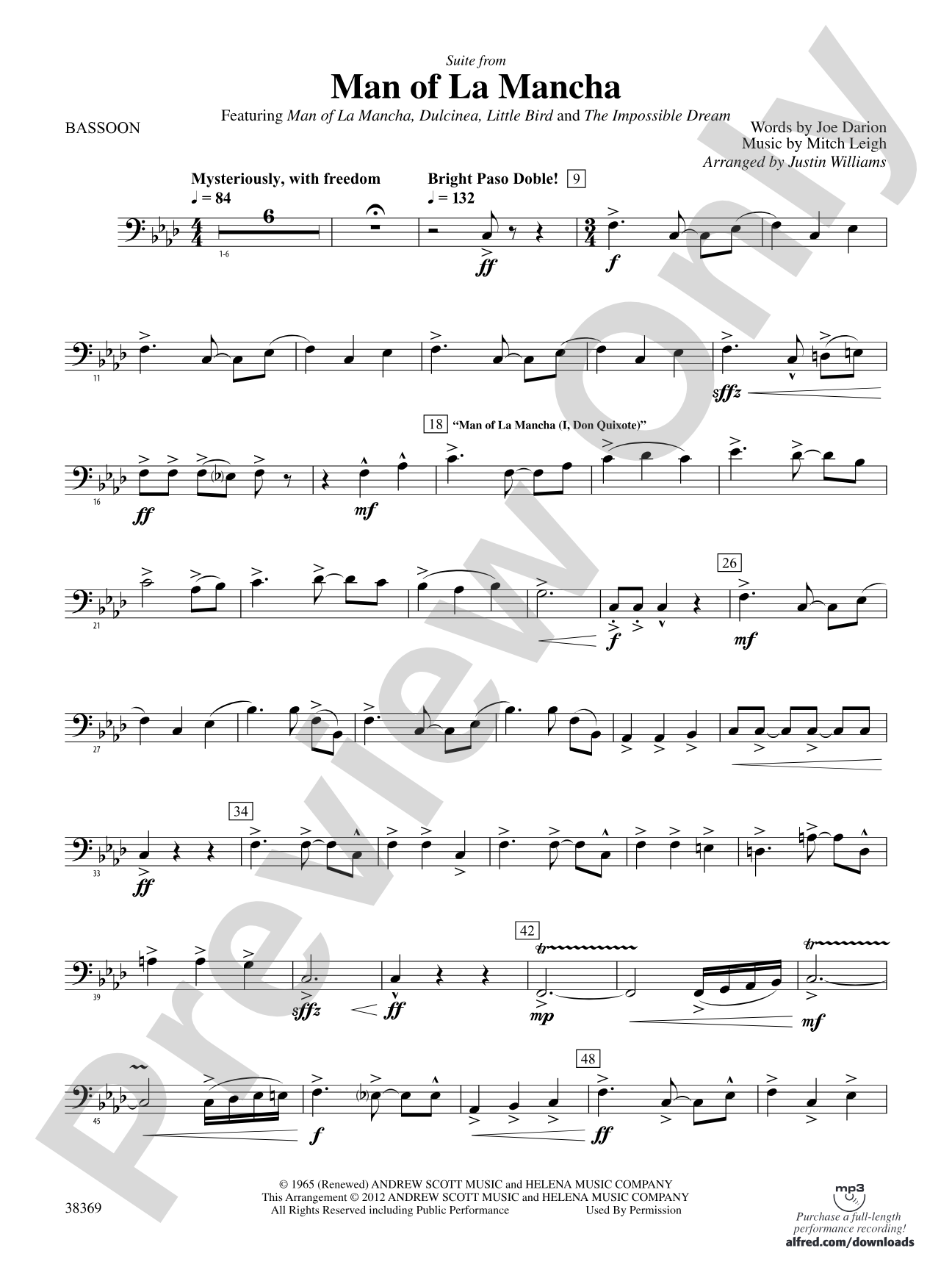 Man of La Mancha: Bassoon
