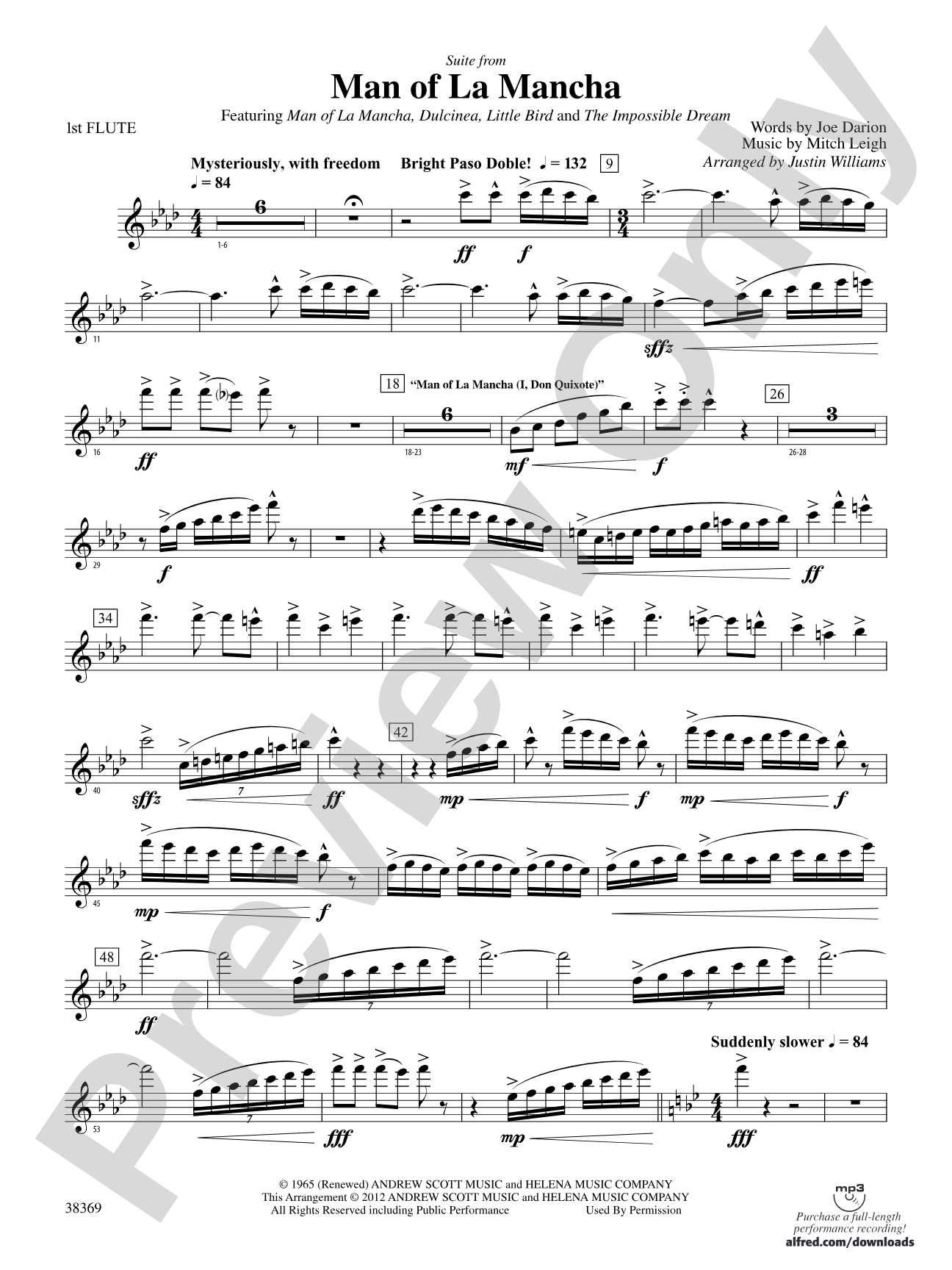 Man of La Mancha: Flute