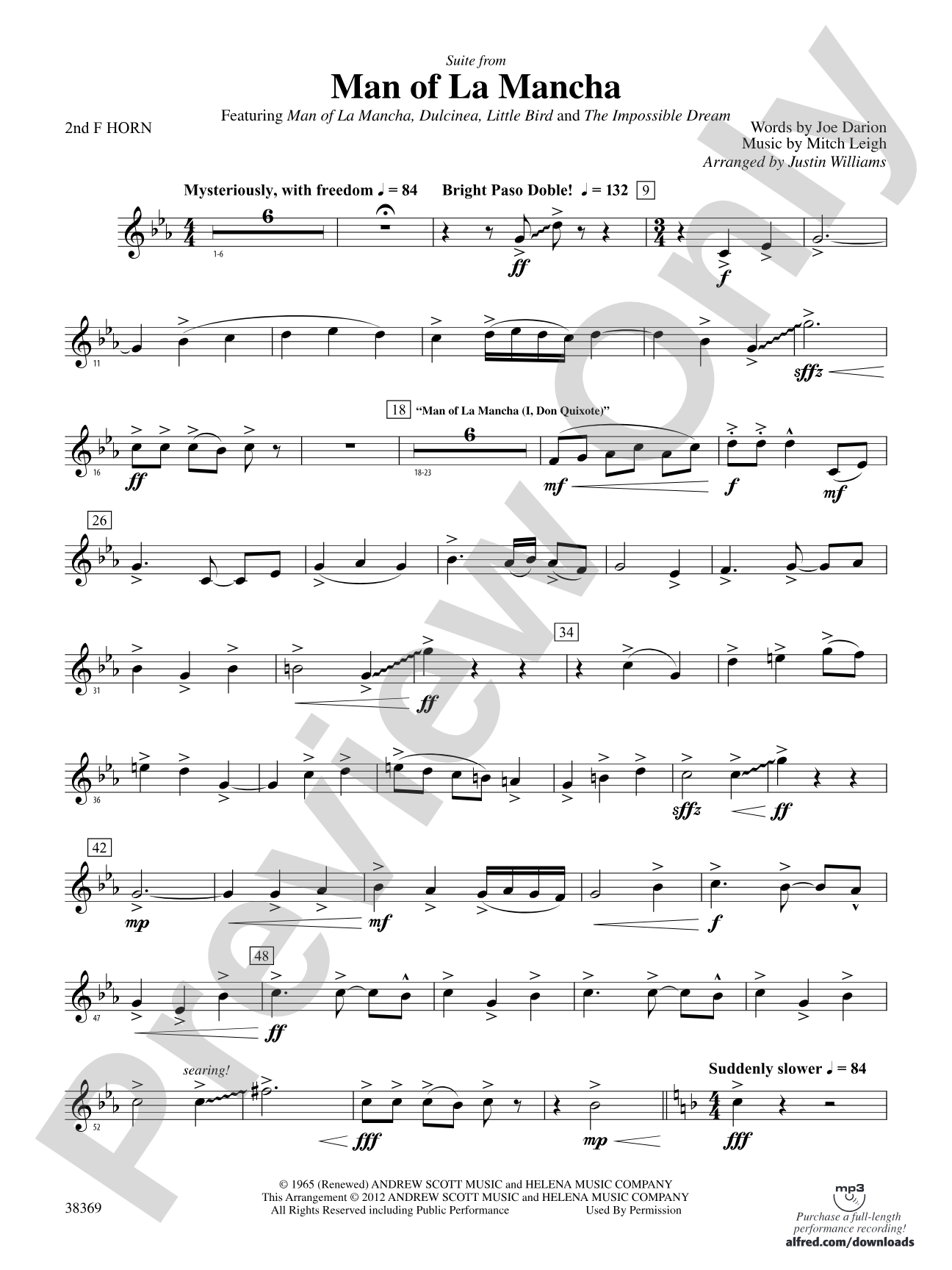 Man of La Mancha: 2nd F Horn
