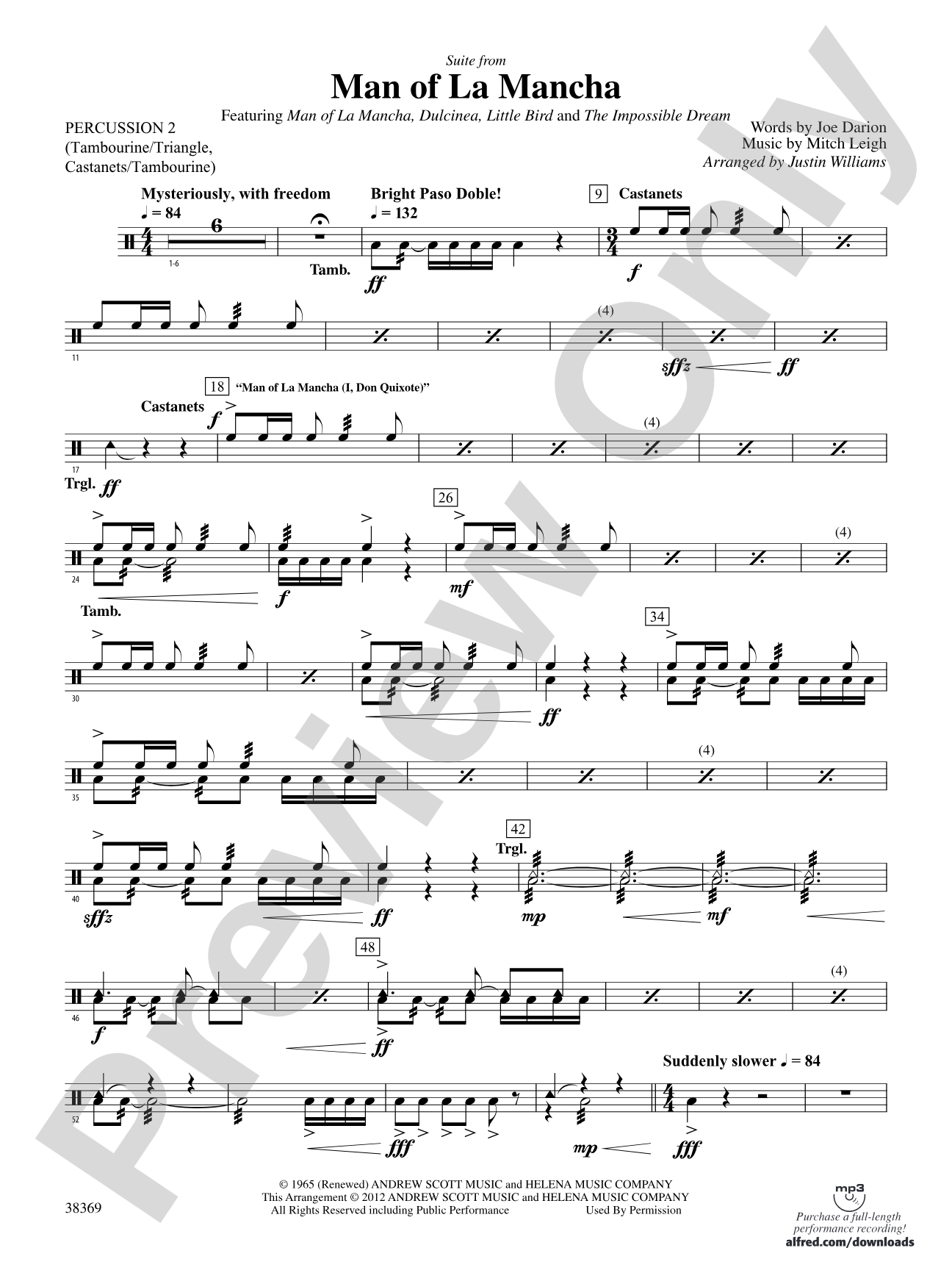Man of La Mancha: 2nd Percussion