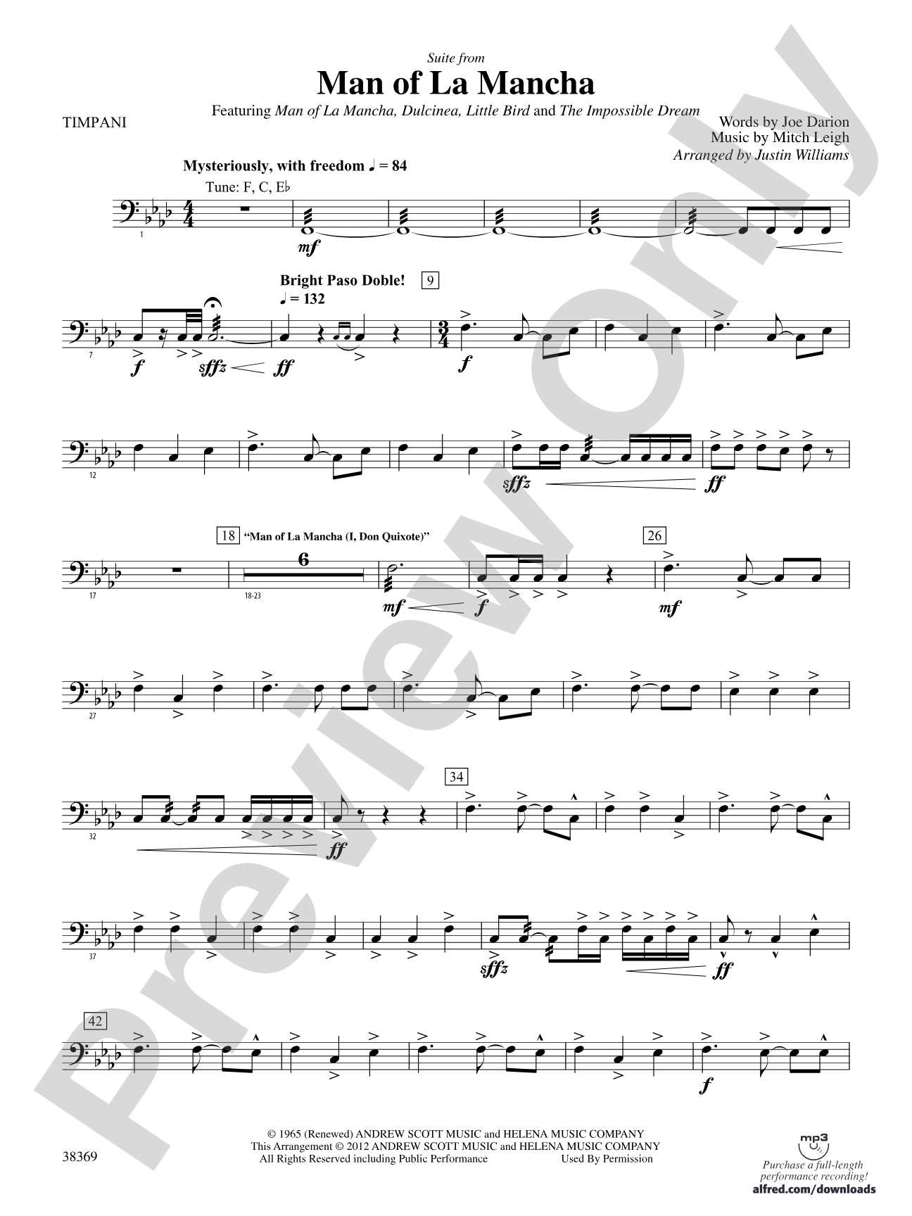 Man of La Mancha: Timpani