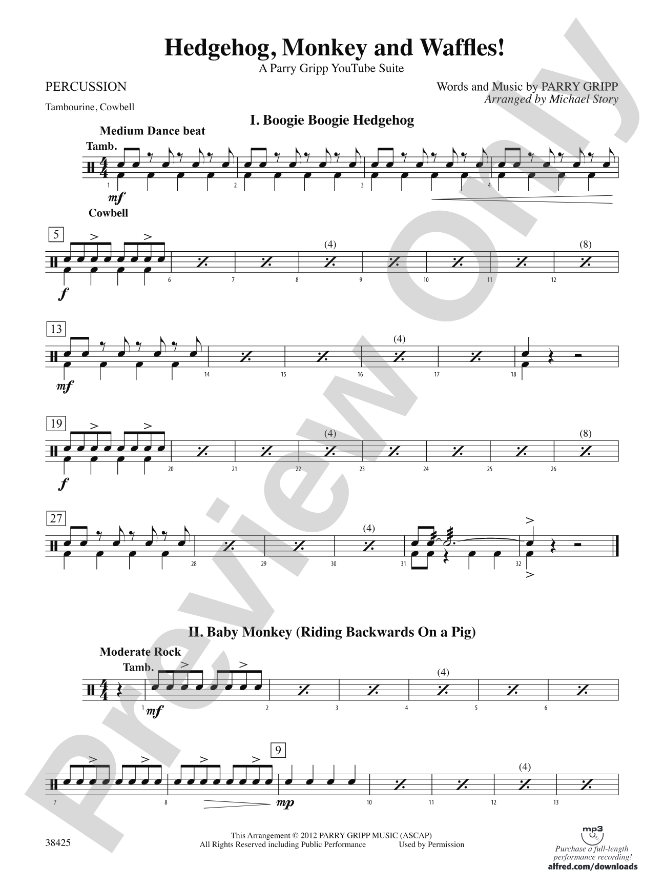 Hedgehog, Monkey and Waffles!: 1st Percussion