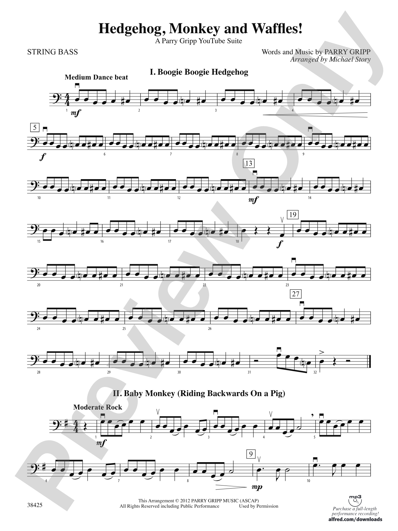 Hedgehog, Monkey and Waffles!: String Bass