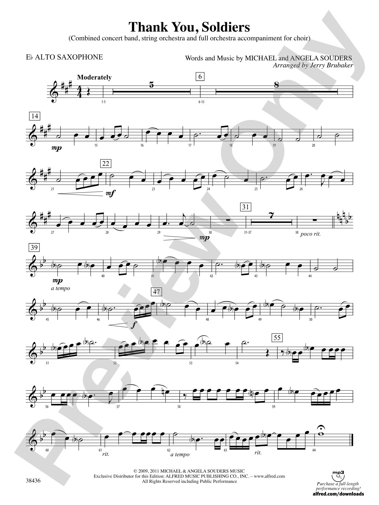 Thank You, Soldiers: E-flat Alto Saxophone