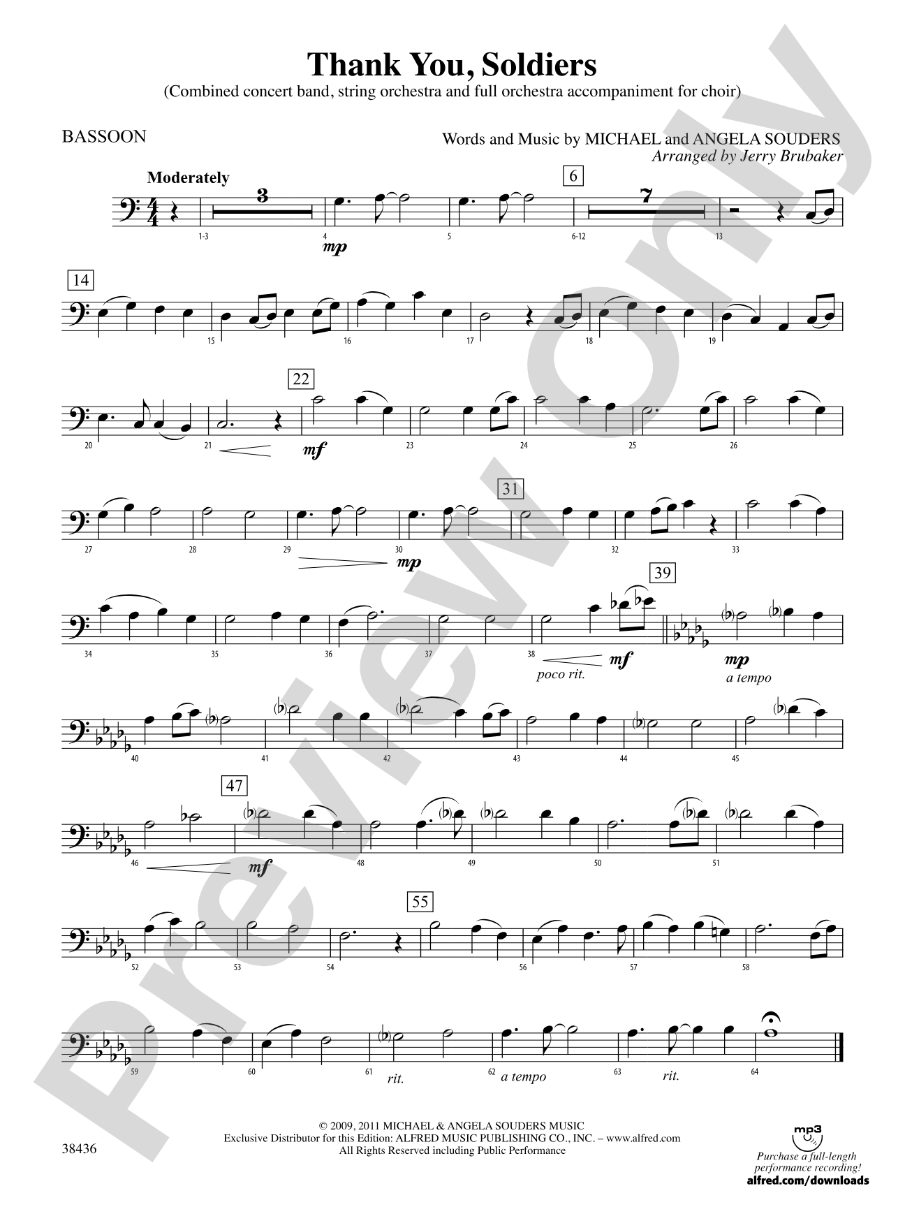 Thank You, Soldiers: Bassoon