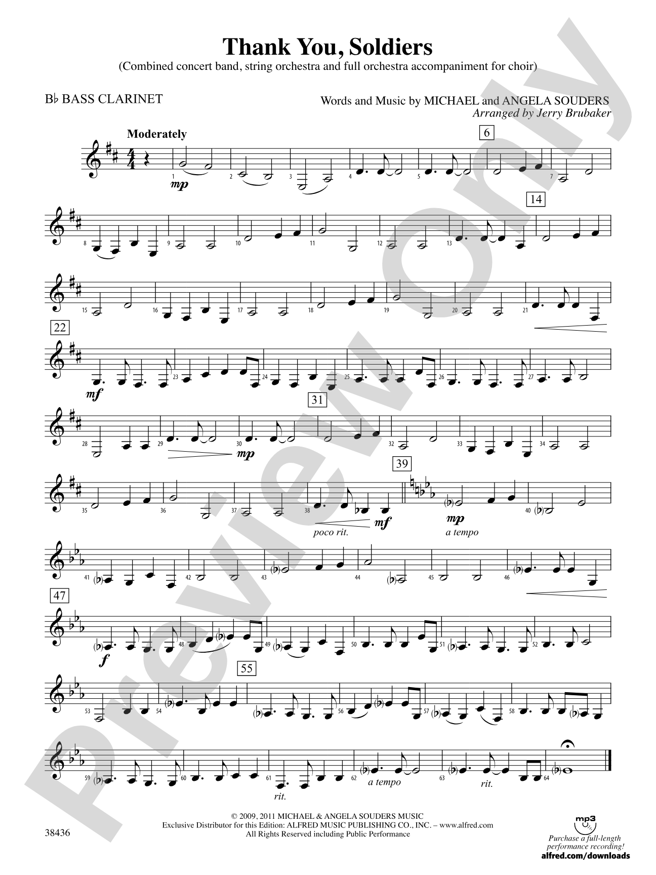 Thank You, Soldiers: B-flat Bass Clarinet