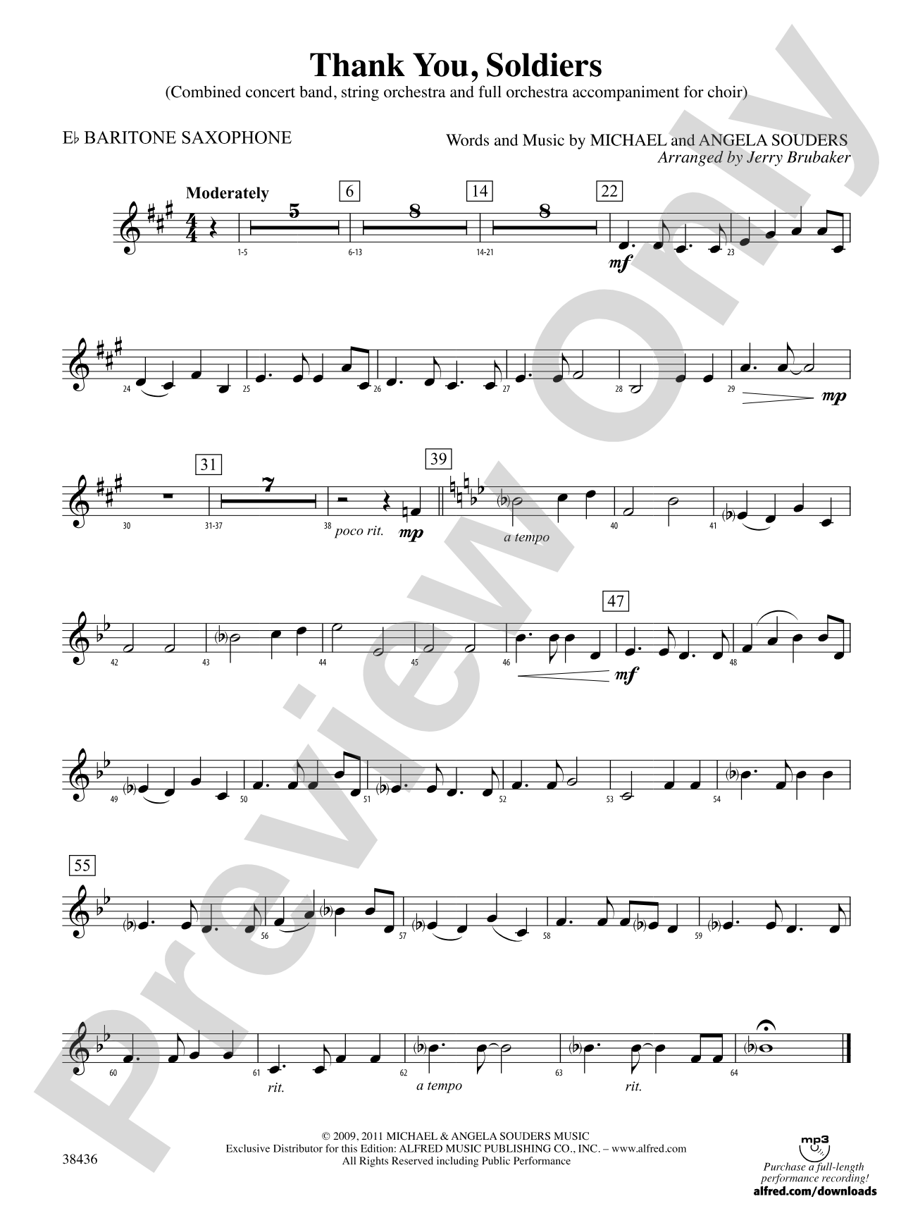 Thank You, Soldiers: E-flat Baritone Saxophone