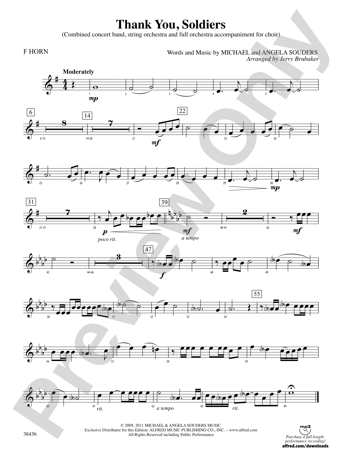 Thank You, Soldiers: 1st F Horn