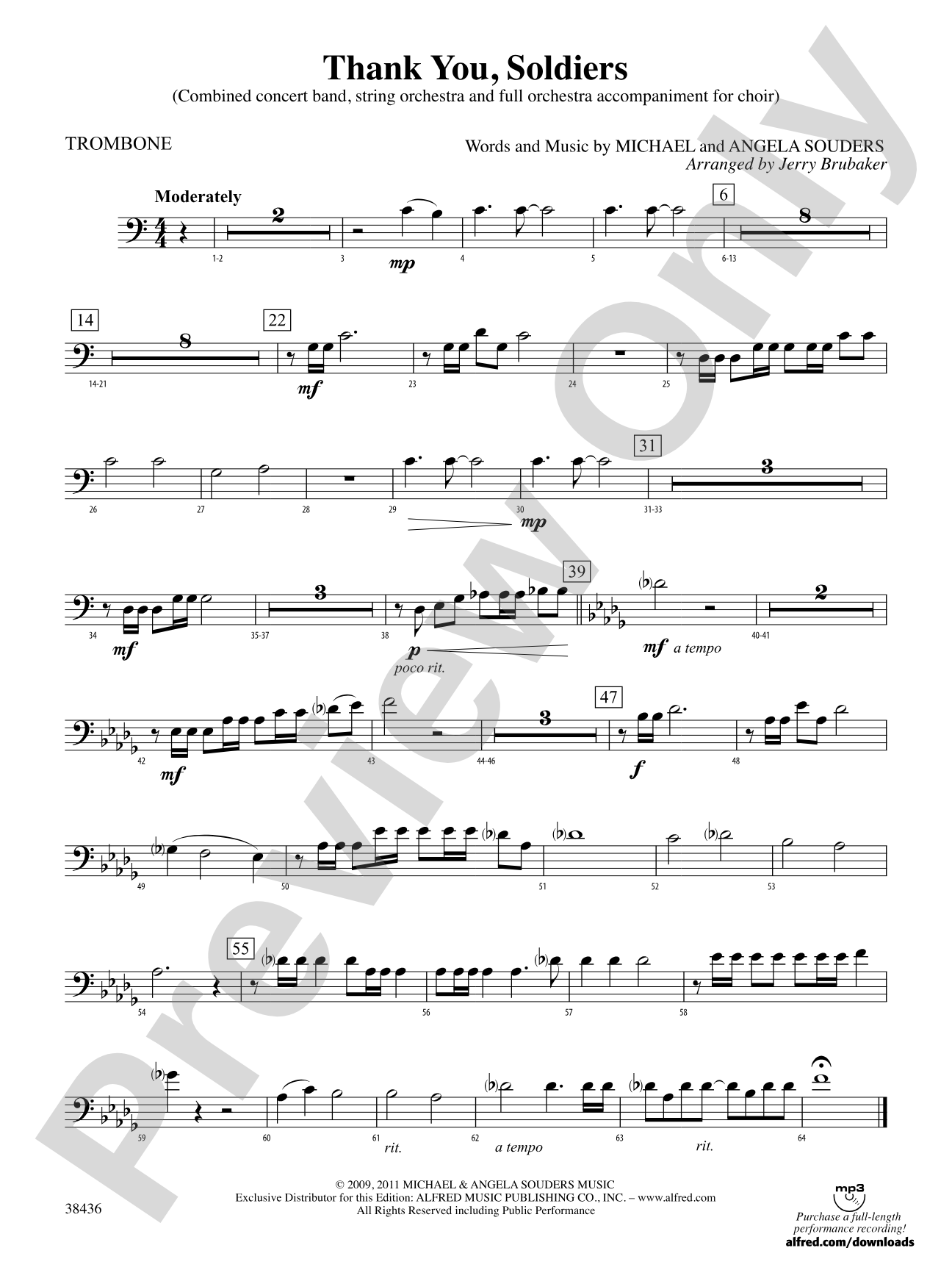 Thank You, Soldiers: 1st Trombone