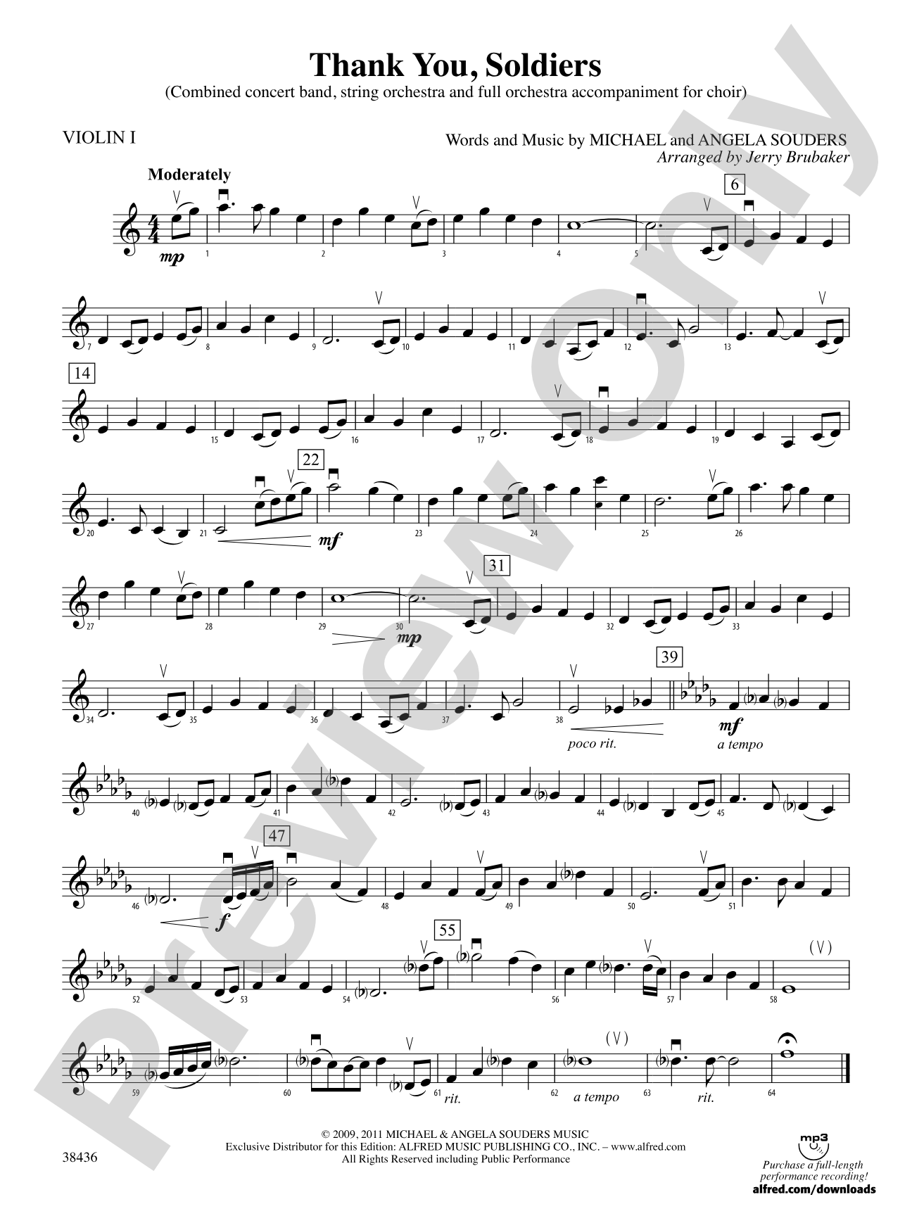 Thank You, Soldiers: 1st Violin
