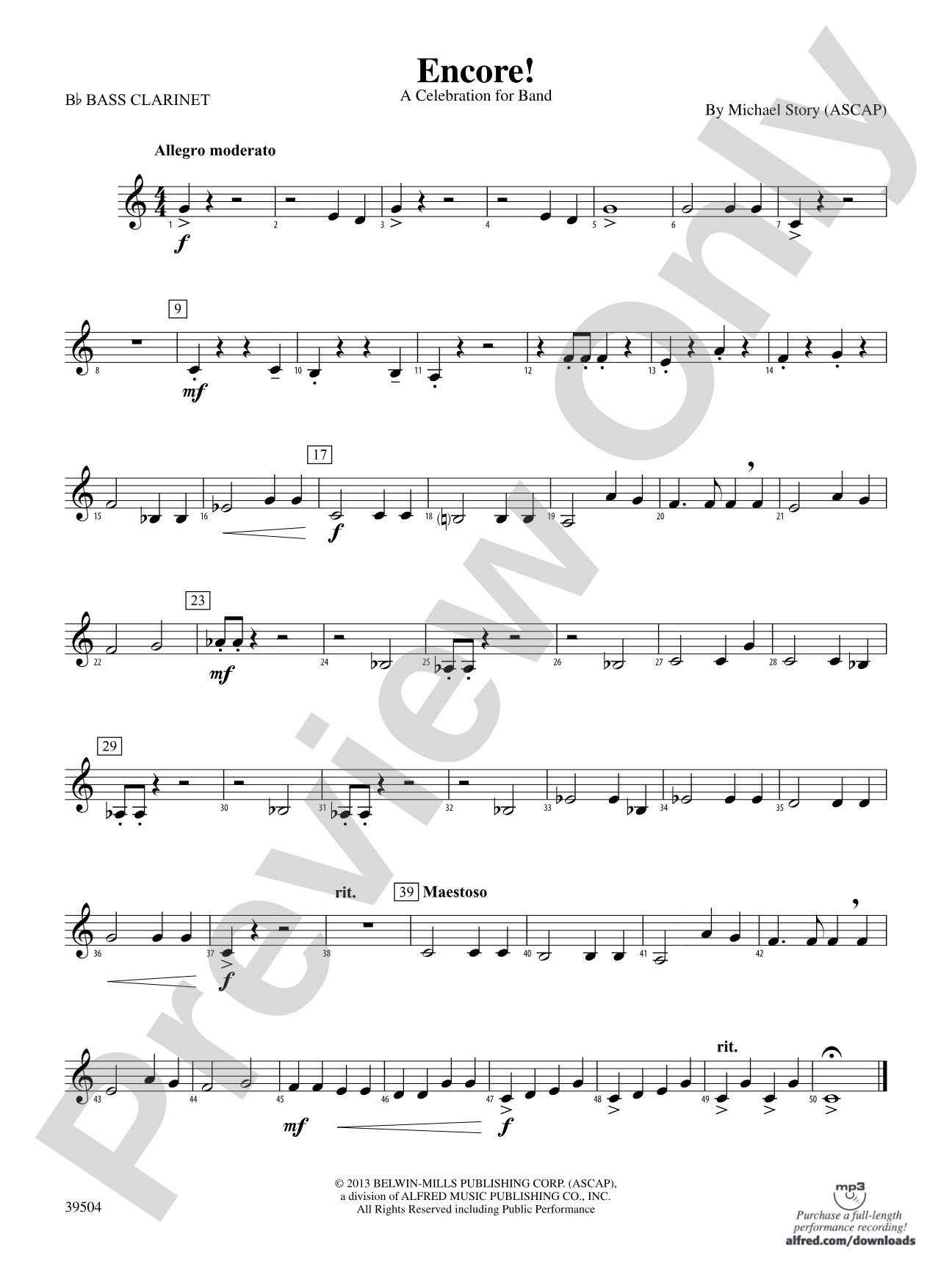 Encore!: B-flat Bass Clarinet
