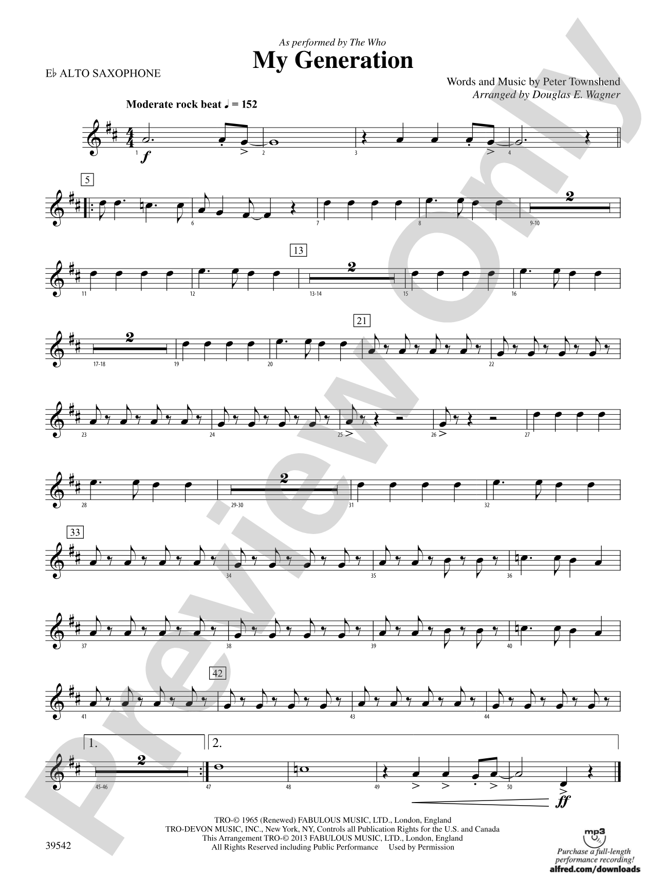 My Generation: E-flat Alto Saxophone