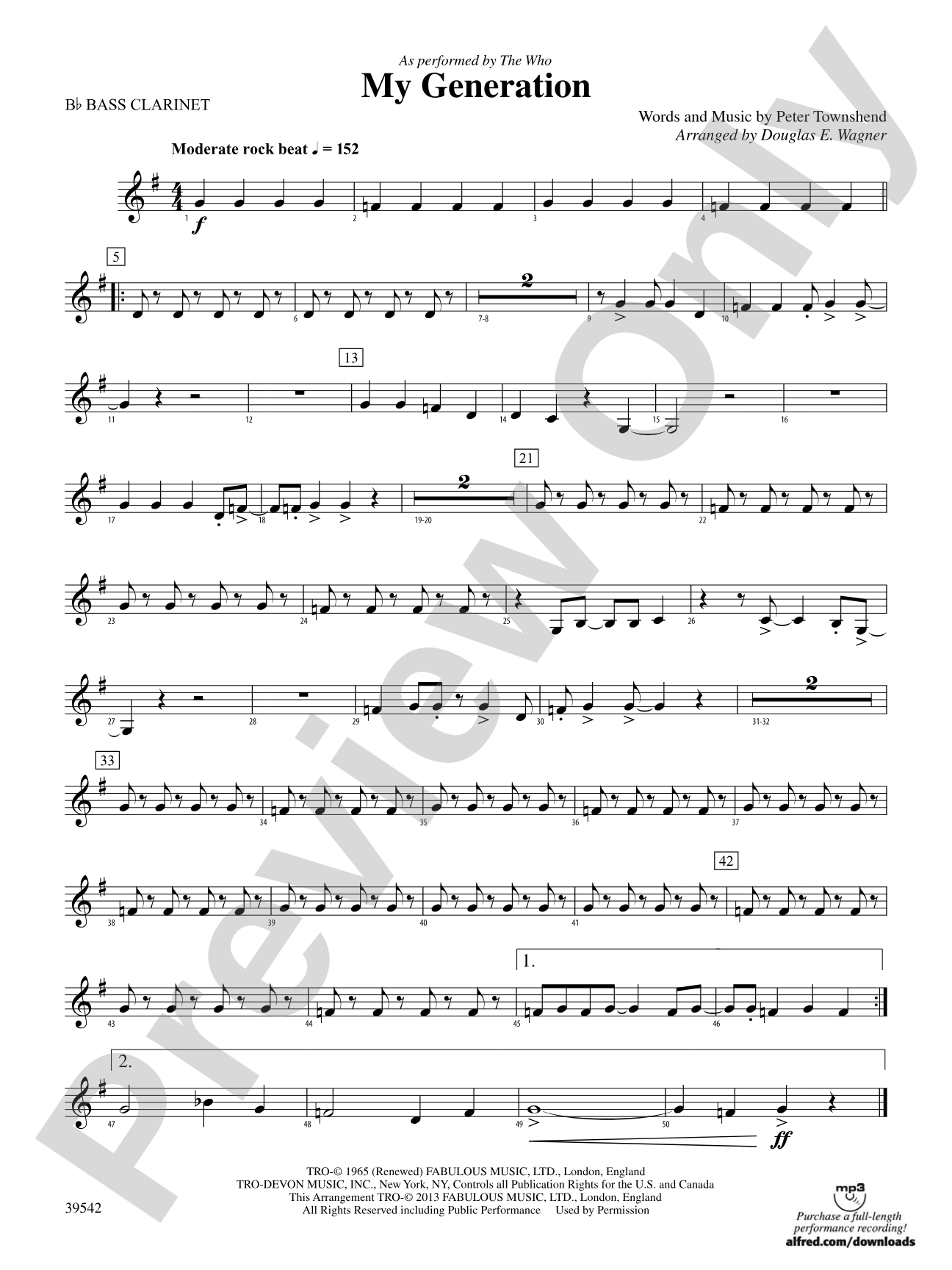 My Generation: B-flat Bass Clarinet