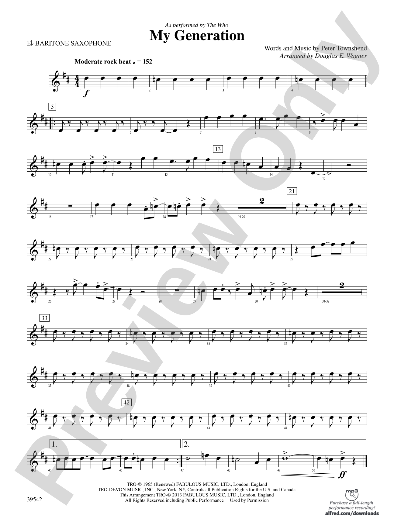 My Generation: E-flat Baritone Saxophone