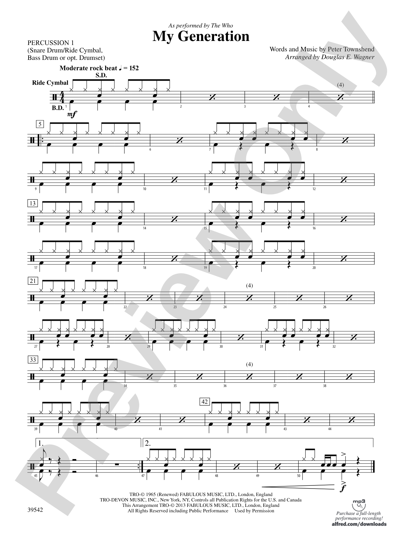 My Generation: 1st Percussion