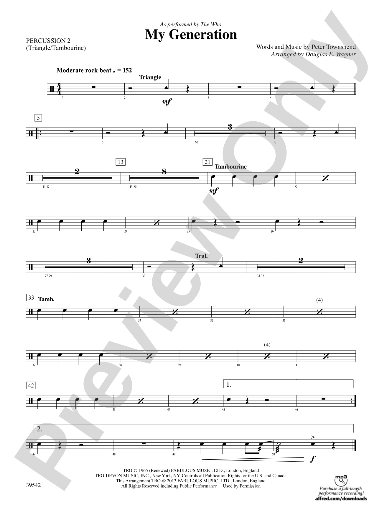 My Generation: 2nd Percussion