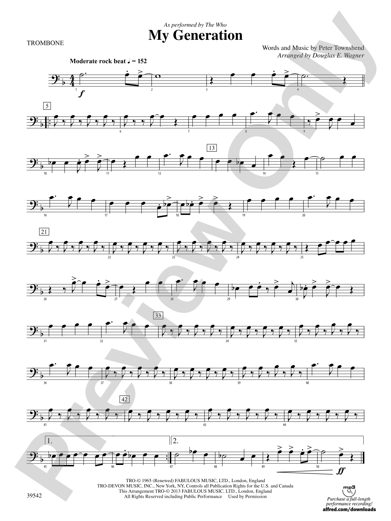 My Generation: 1st Trombone