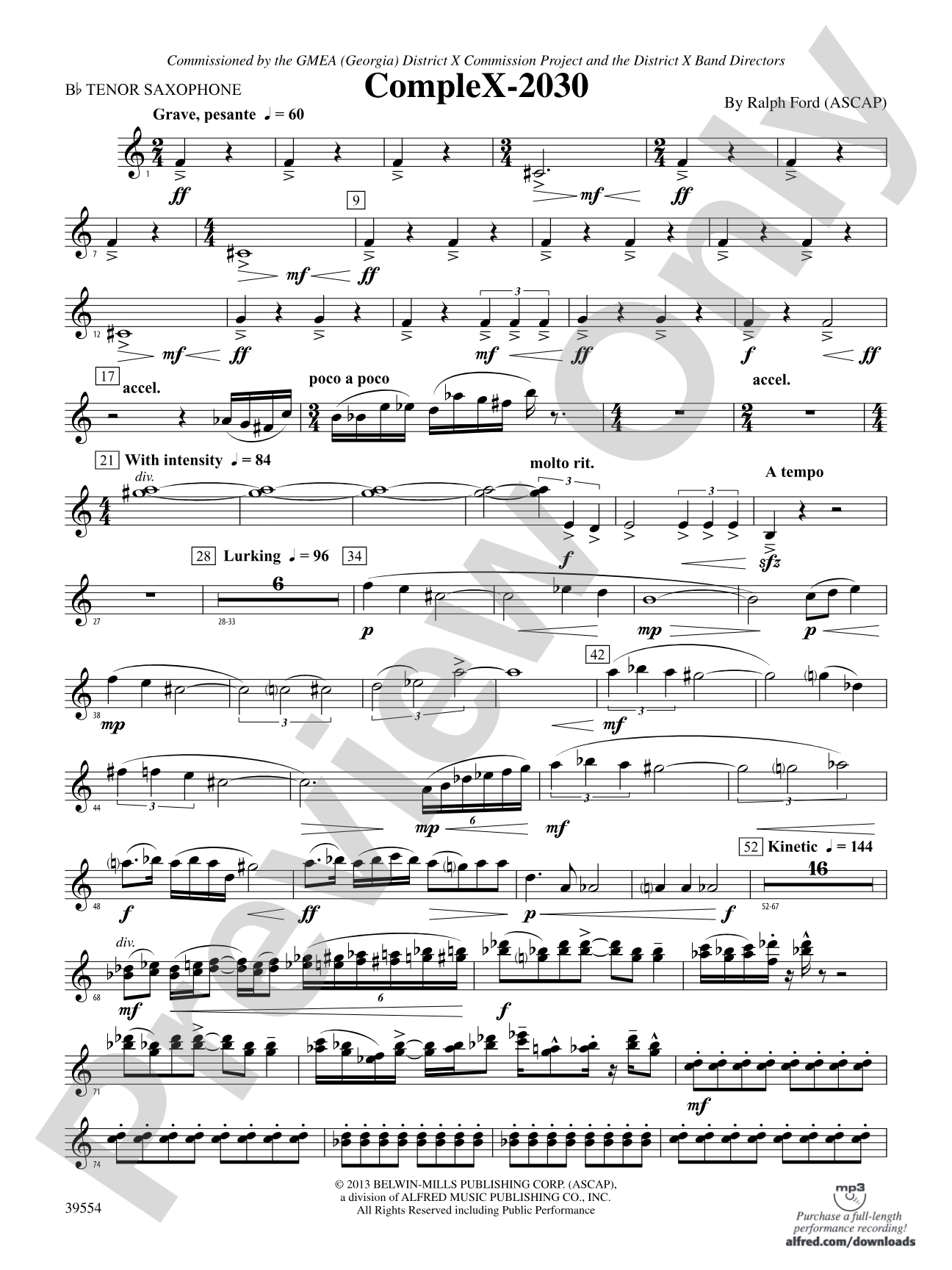CompleX-2030: B-flat Tenor Saxophone