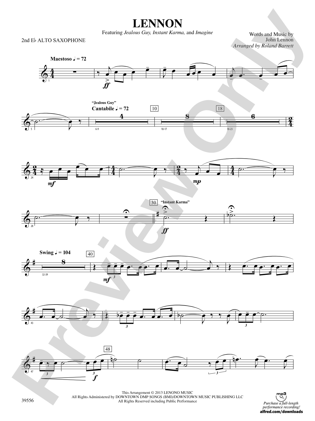 Lennon: 2nd E-flat Alto Saxophone