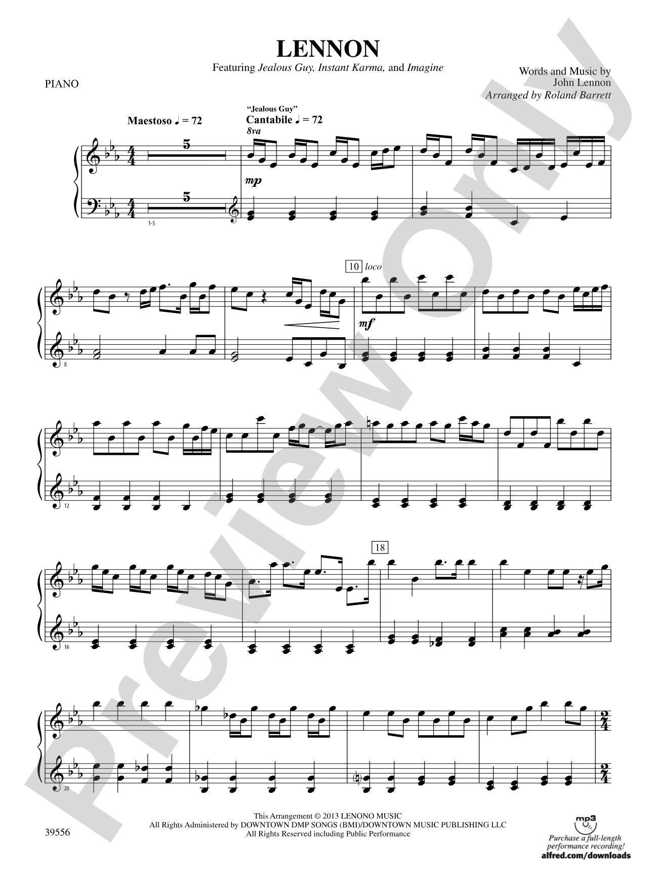 Lennon: Piano Accompaniment